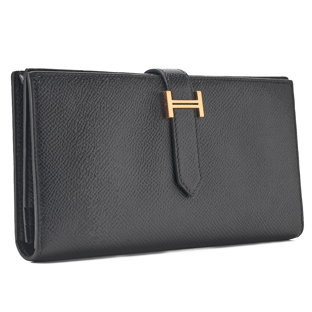 Bearn Soufflé Epsom Bi-fold Long Wallet, Black — view 3