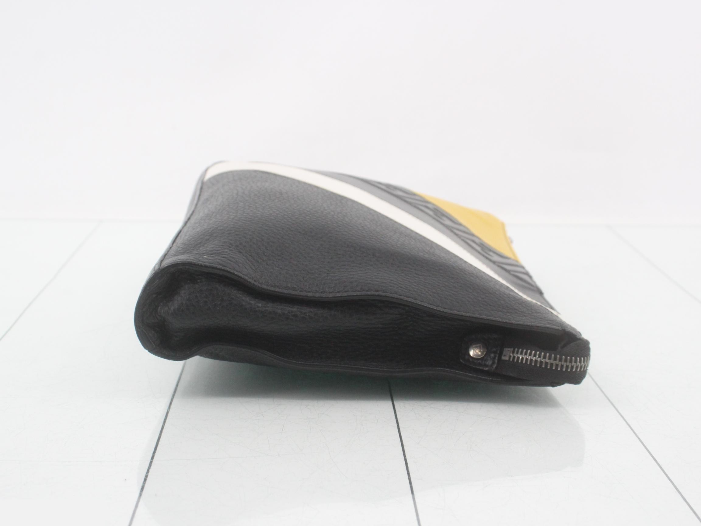 Diagonal Clutch Bag, Second Bag, Zucca Leather — view 3