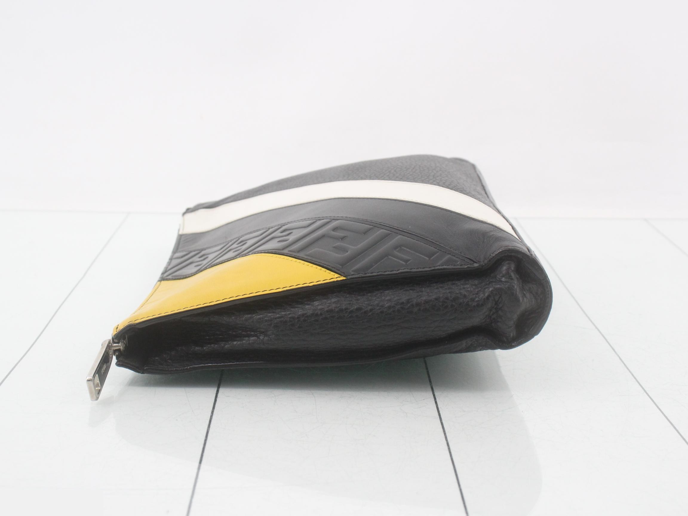 Diagonal Clutch Bag, Second Bag, Zucca Leather — view 4