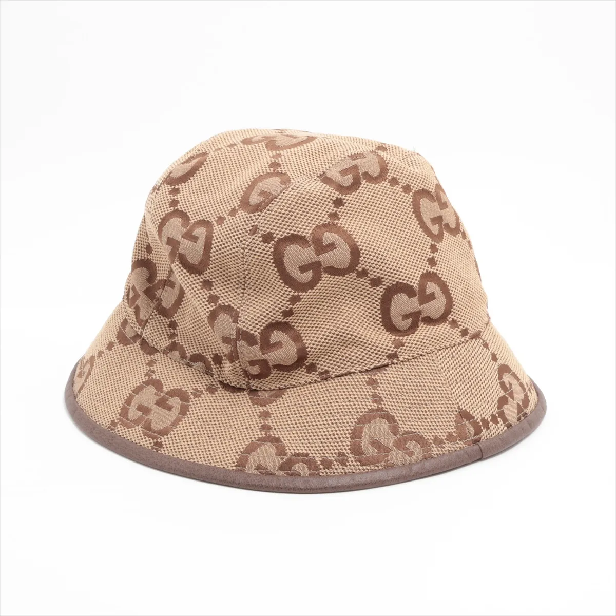 681256 Jumbo GG Canvas Bucket Hat S 56cm Cotton x Polyester Beige Strong — view 2