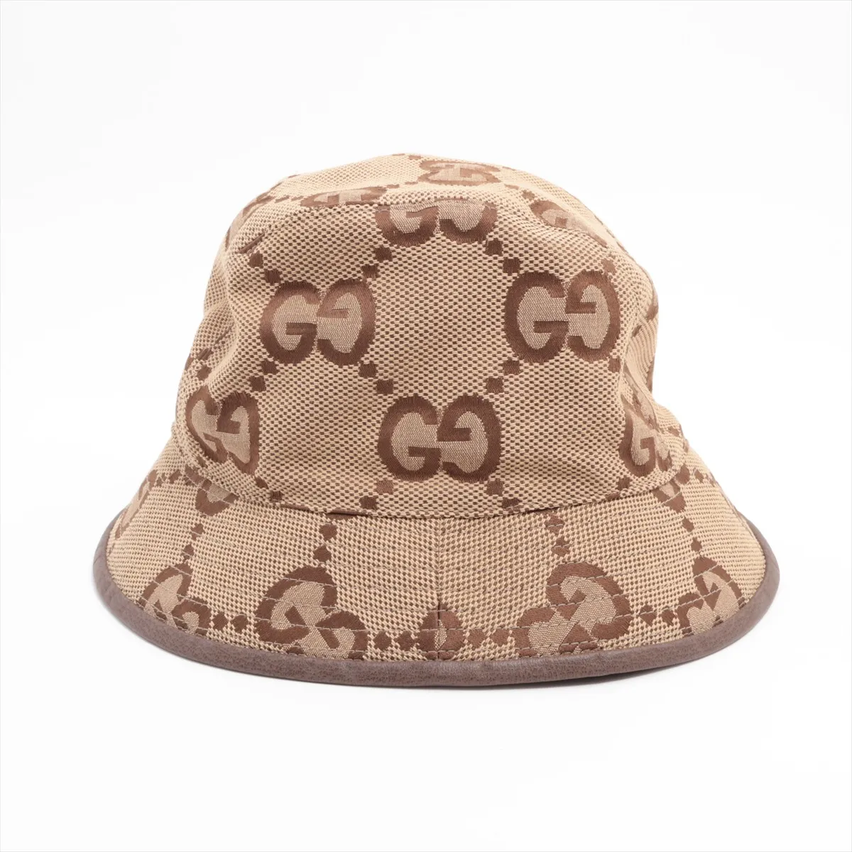 681256 Jumbo GG Canvas Bucket Hat S 56cm Cotton x Polyester Beige Strong — view 3