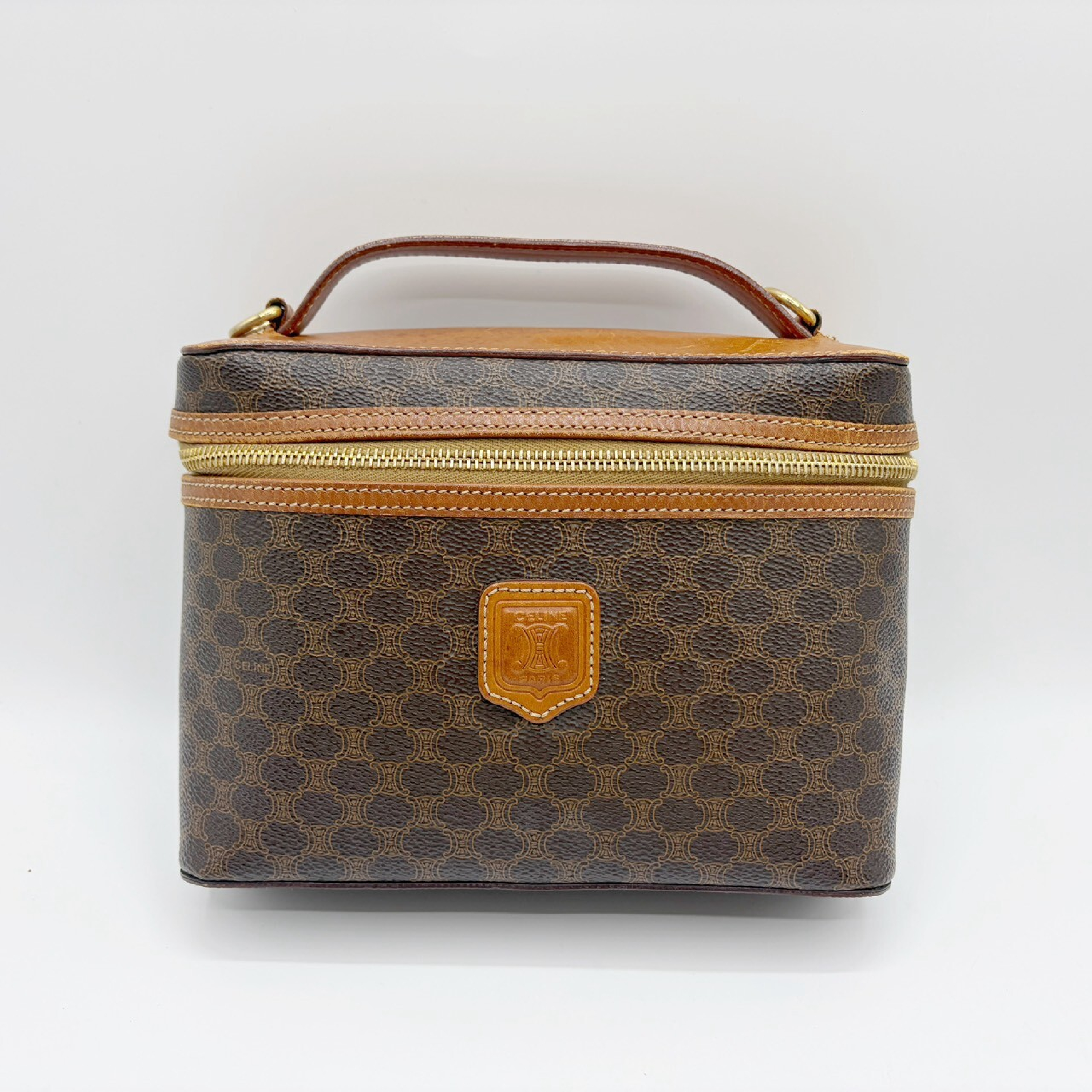 Macadam PVC Leather Vanity Shoulder Bag Brown Shoulder Bag — view 2