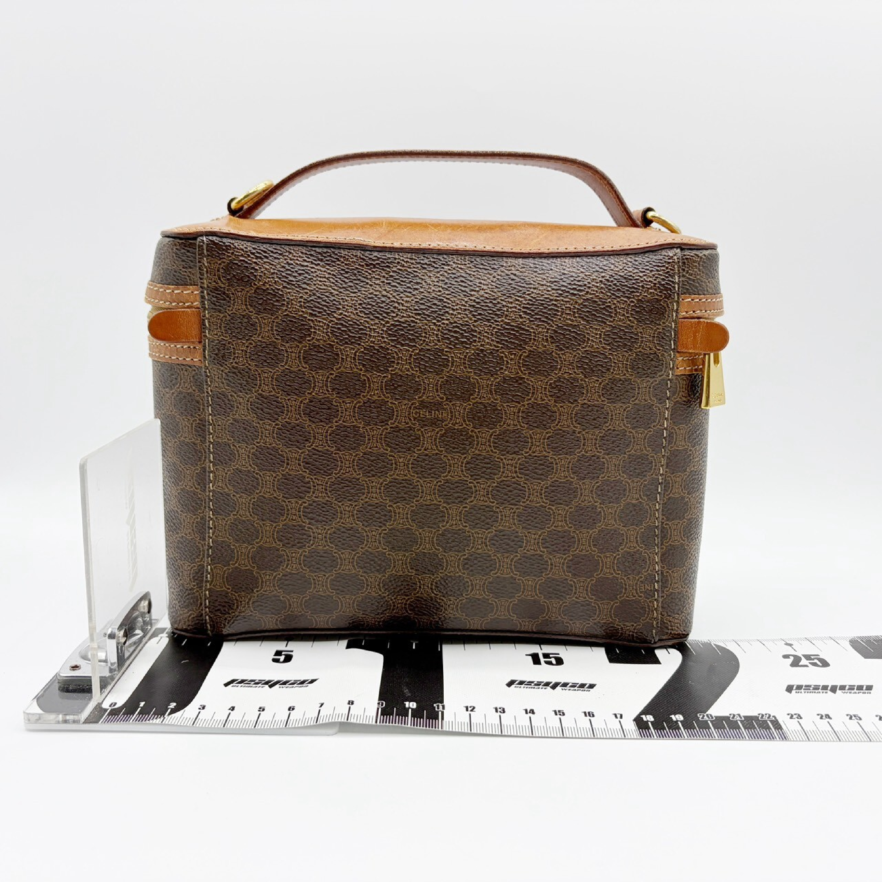 Macadam PVC Leather Vanity Shoulder Bag Brown Shoulder Bag — view 3