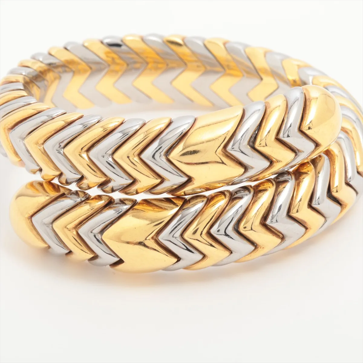 Spiga Bracelet, 750 (Yellow Gold) x Stainless Steel, 67.3g, — view 3