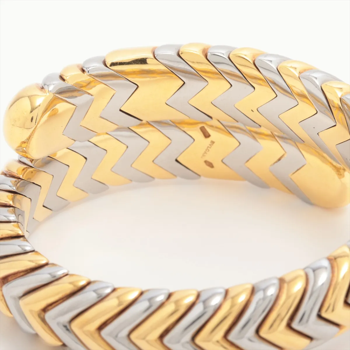 Spiga Bracelet, 750 (Yellow Gold) x Stainless Steel, 67.3g, — view 4