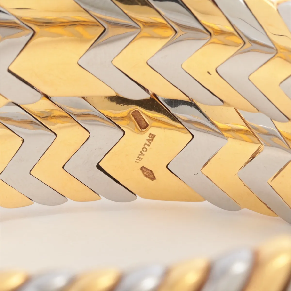 Spiga Bracelet, 750 (Yellow Gold) x Stainless Steel, 67.3g, — view 5
