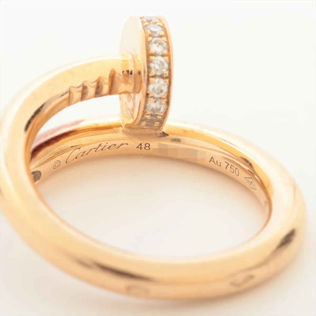 Juste un Clou Diamond Ring, 750 (PG), 6.9g, Size 48, BCC447, dents. — view 3