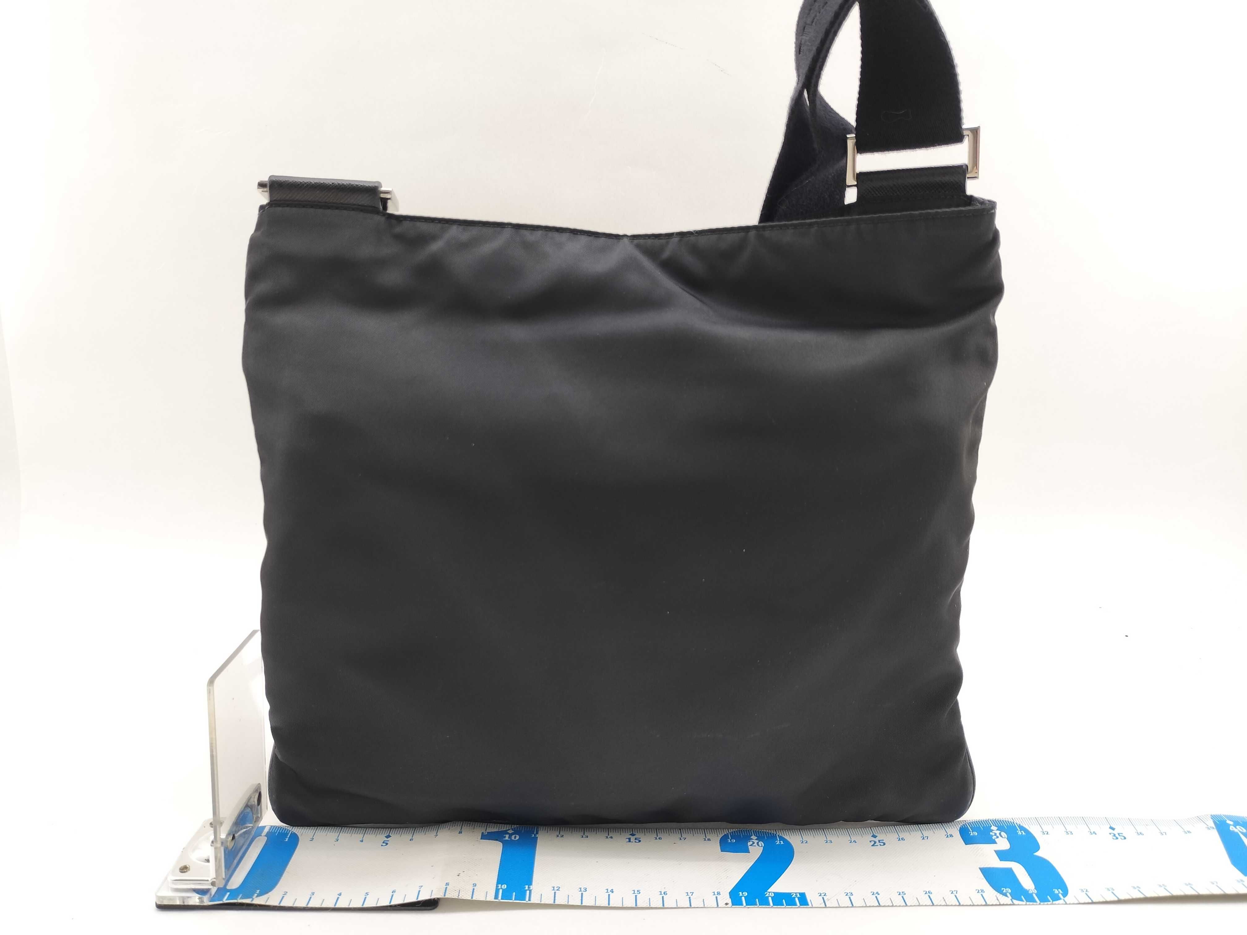 Nylon Prada Current Model 2VH053 Saffiano Shoulder Bag Nylon Triangle Logo Shoulder Bag — view 2