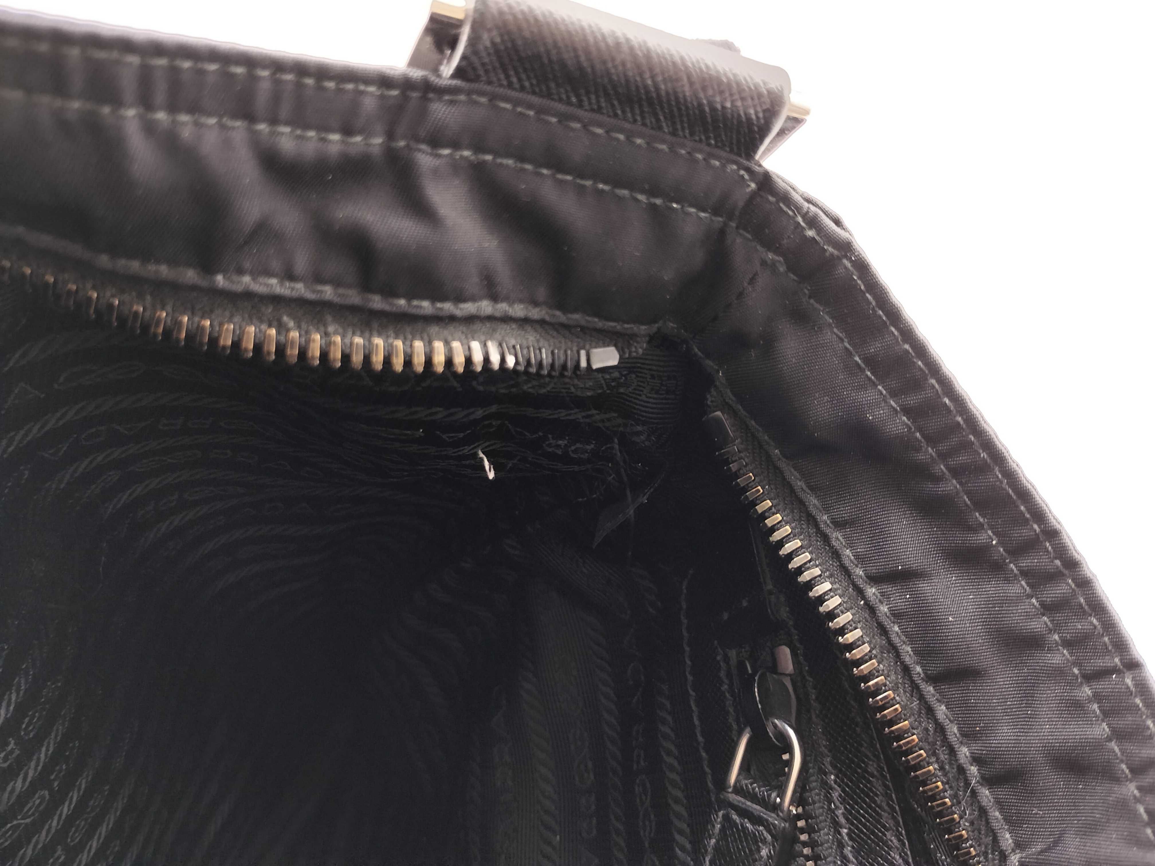 Nylon Prada Current Model 2VH053 Saffiano Shoulder Bag Nylon Triangle Logo Shoulder Bag — view 11