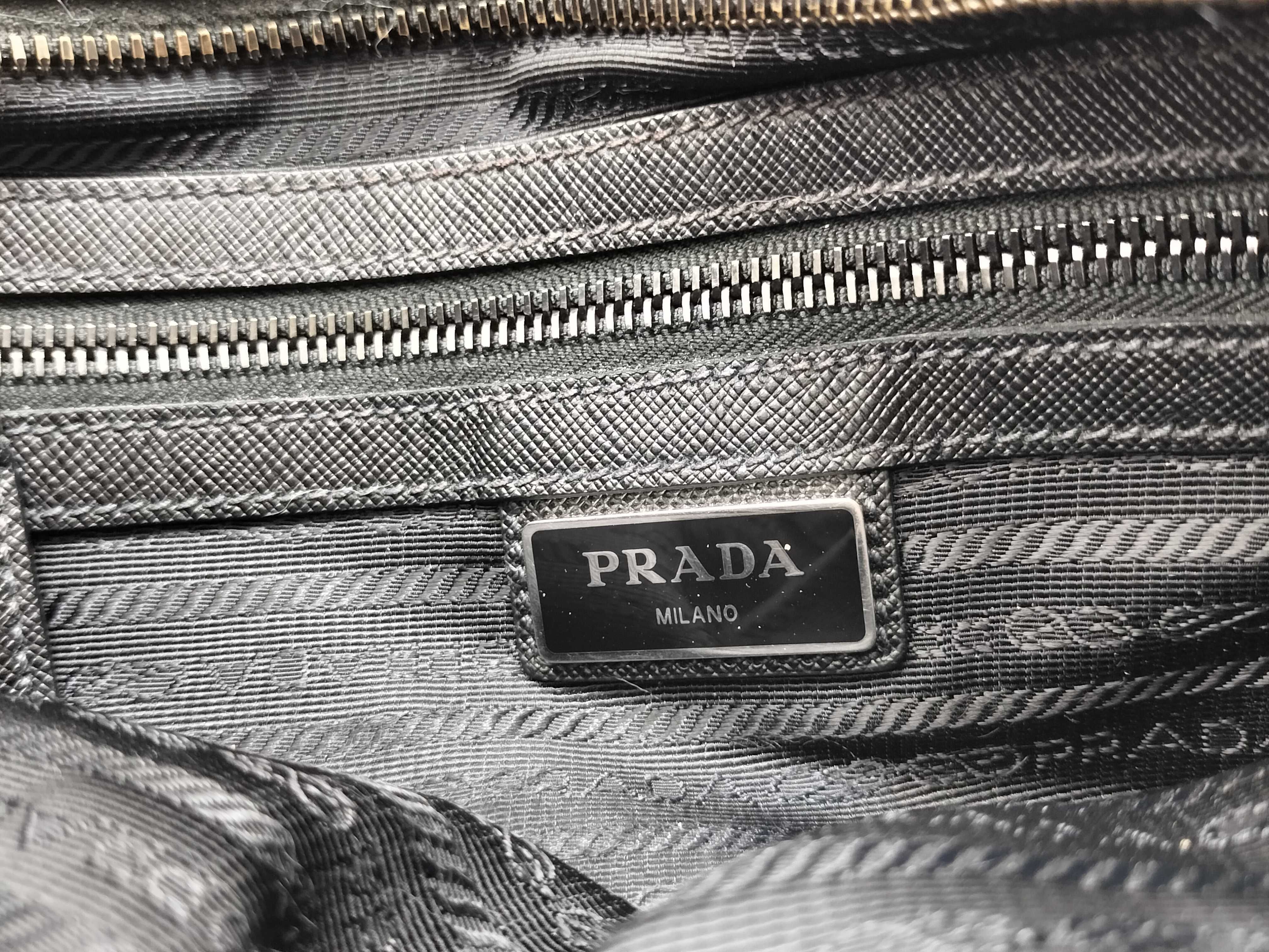 Nylon Prada Current Model 2VH053 Saffiano Shoulder Bag Nylon Triangle Logo Shoulder Bag — view 12
