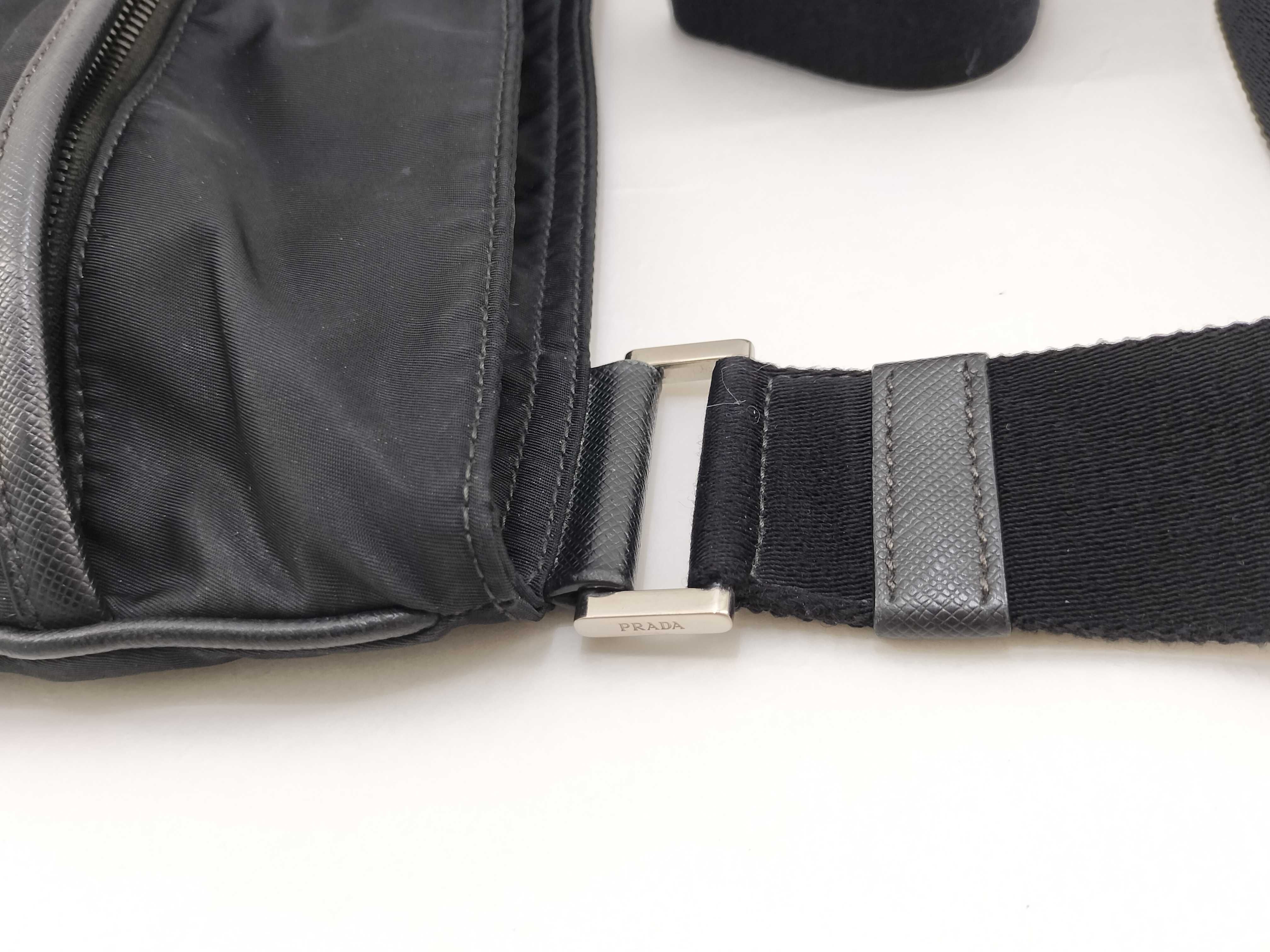 Nylon Prada Current Model 2VH053 Saffiano Shoulder Bag Nylon Triangle Logo Shoulder Bag — view 5
