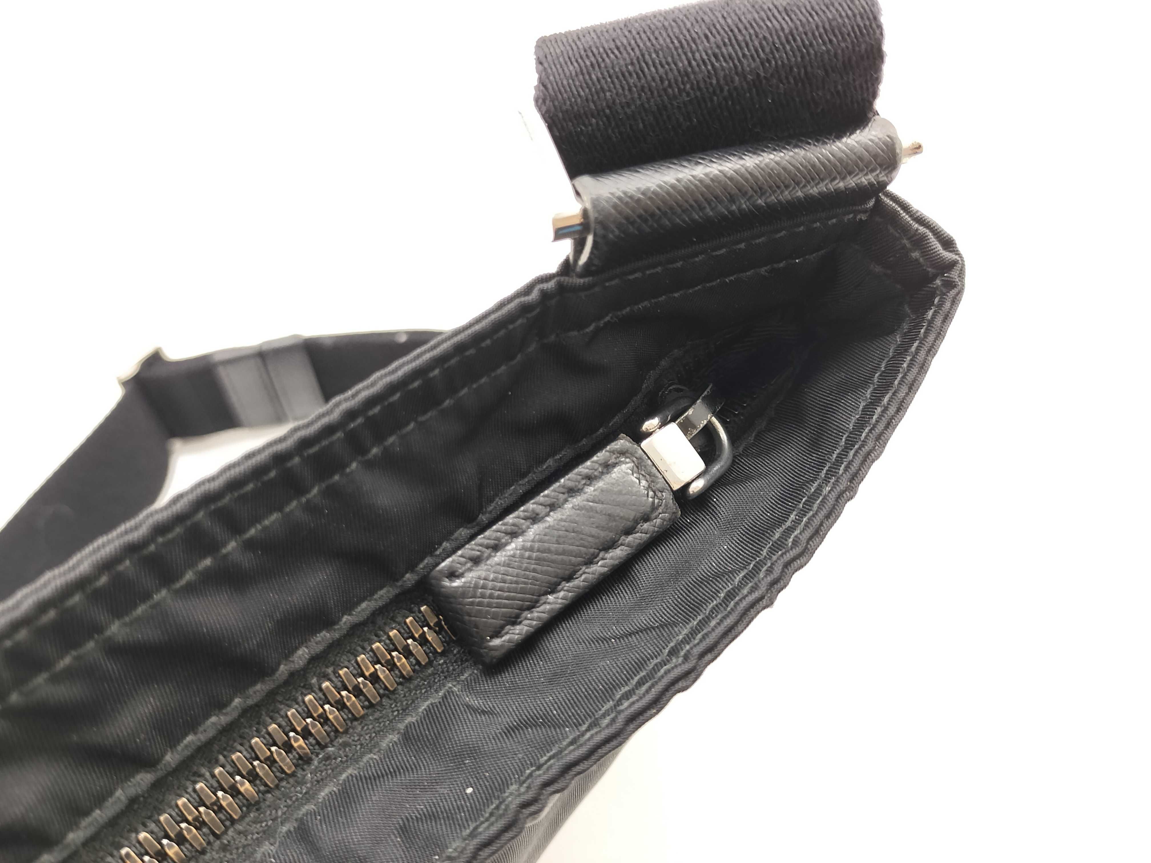 Nylon Prada Current Model 2VH053 Saffiano Shoulder Bag Nylon Triangle Logo Shoulder Bag — view 9