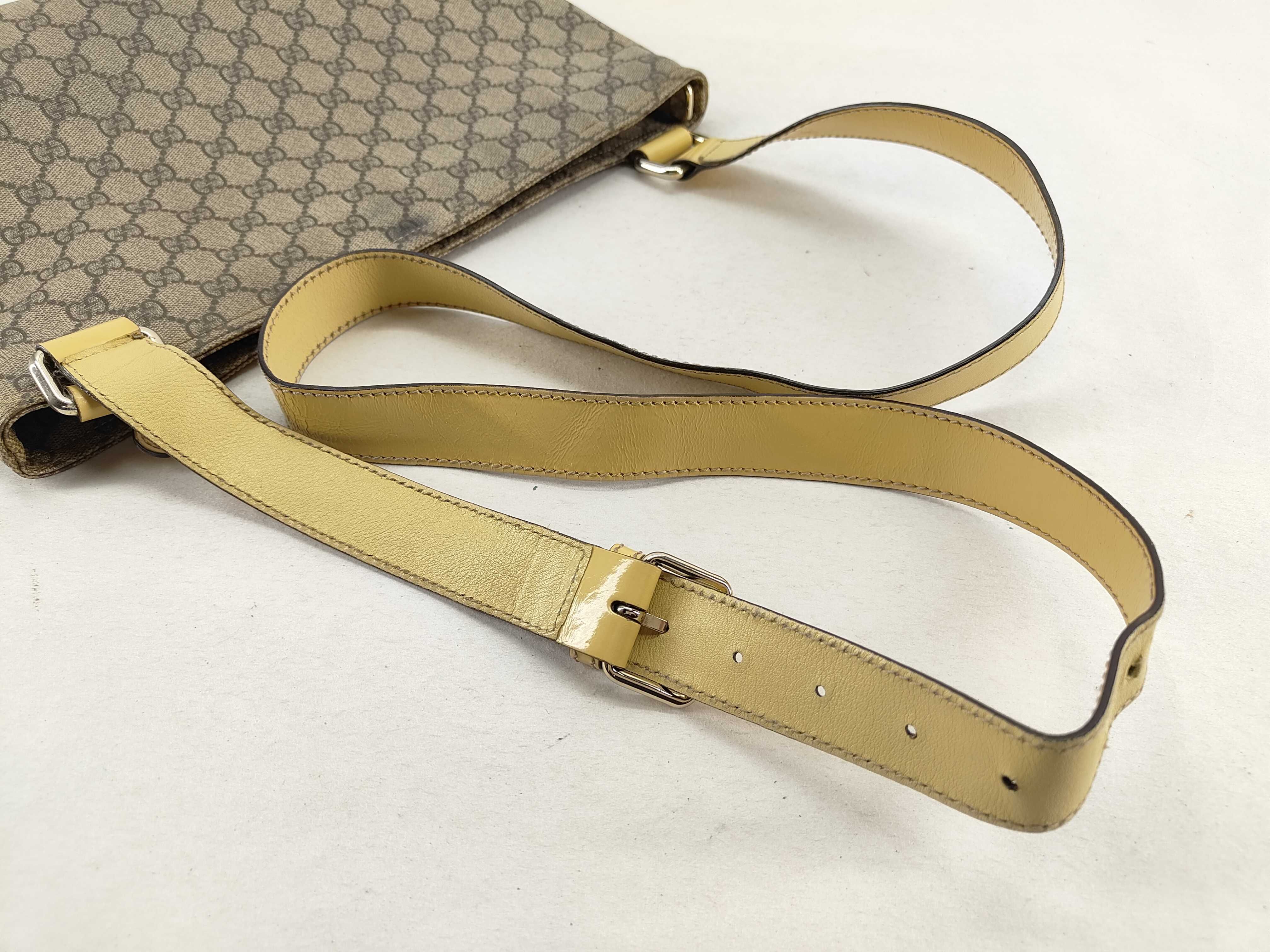 GG Canvas Gucci 201446 GG Supreme Shoulder Bag PVC Beige Brown Shoulder Bag — view 4