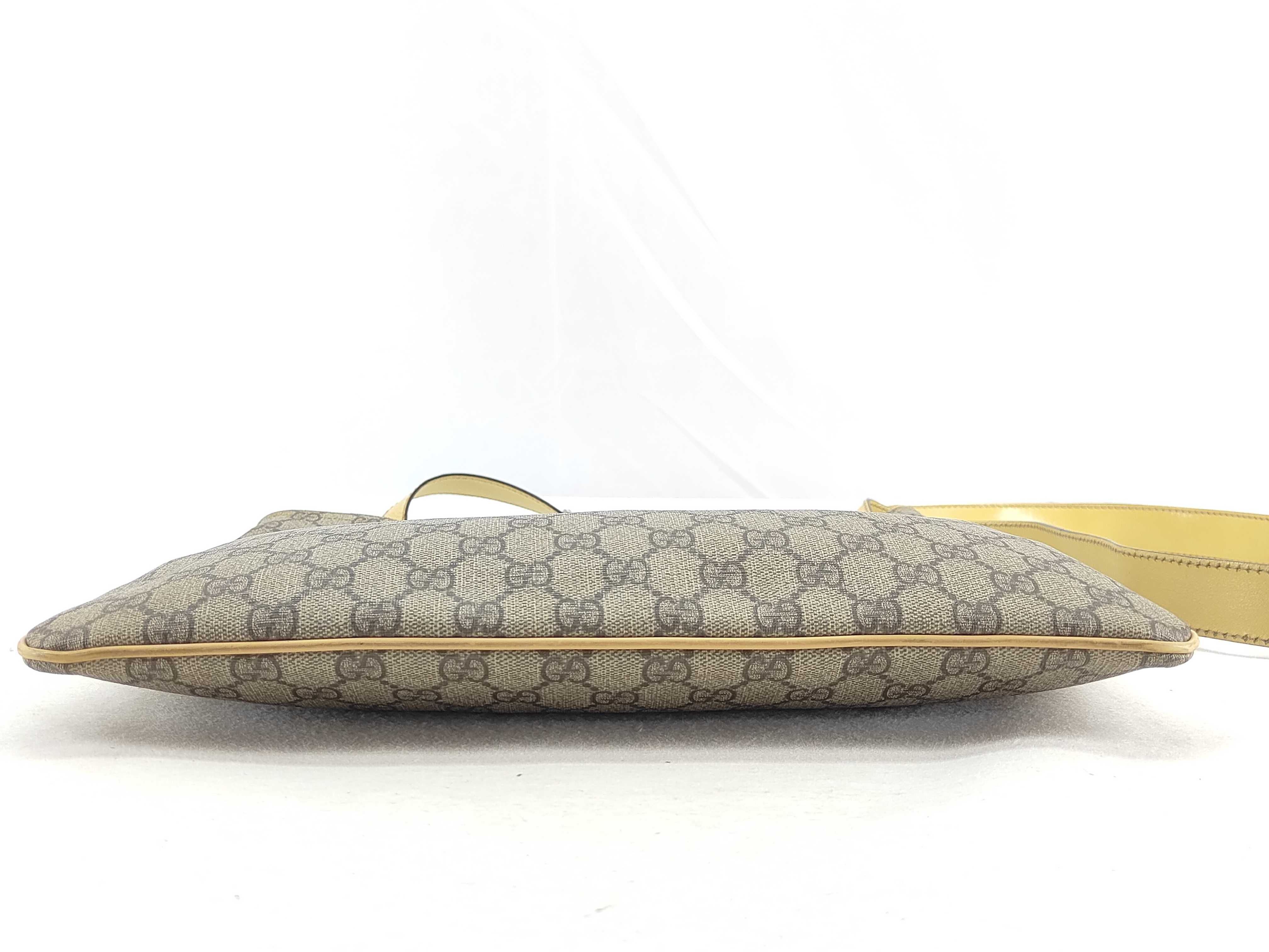 GG Canvas Gucci 201446 GG Supreme Shoulder Bag PVC Beige Brown Shoulder Bag — view 8