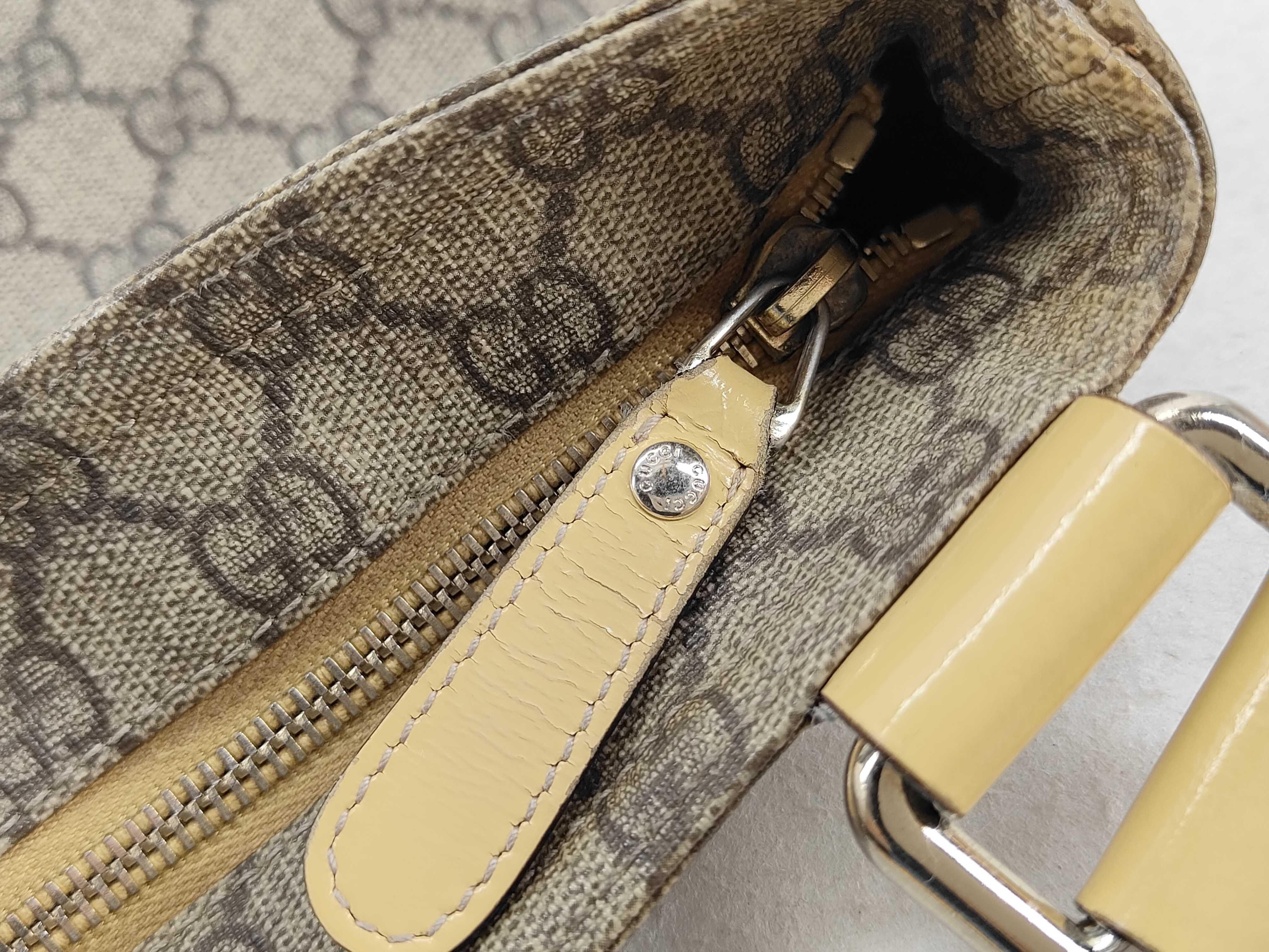 GG Canvas Gucci 201446 GG Supreme Shoulder Bag PVC Beige Brown Shoulder Bag — view 10