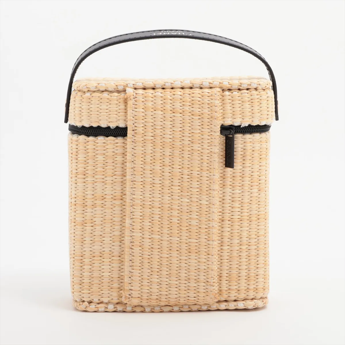 Les Beiges Panier des Essentielles Rattan Pouch Beige Gold Hardware — view 2