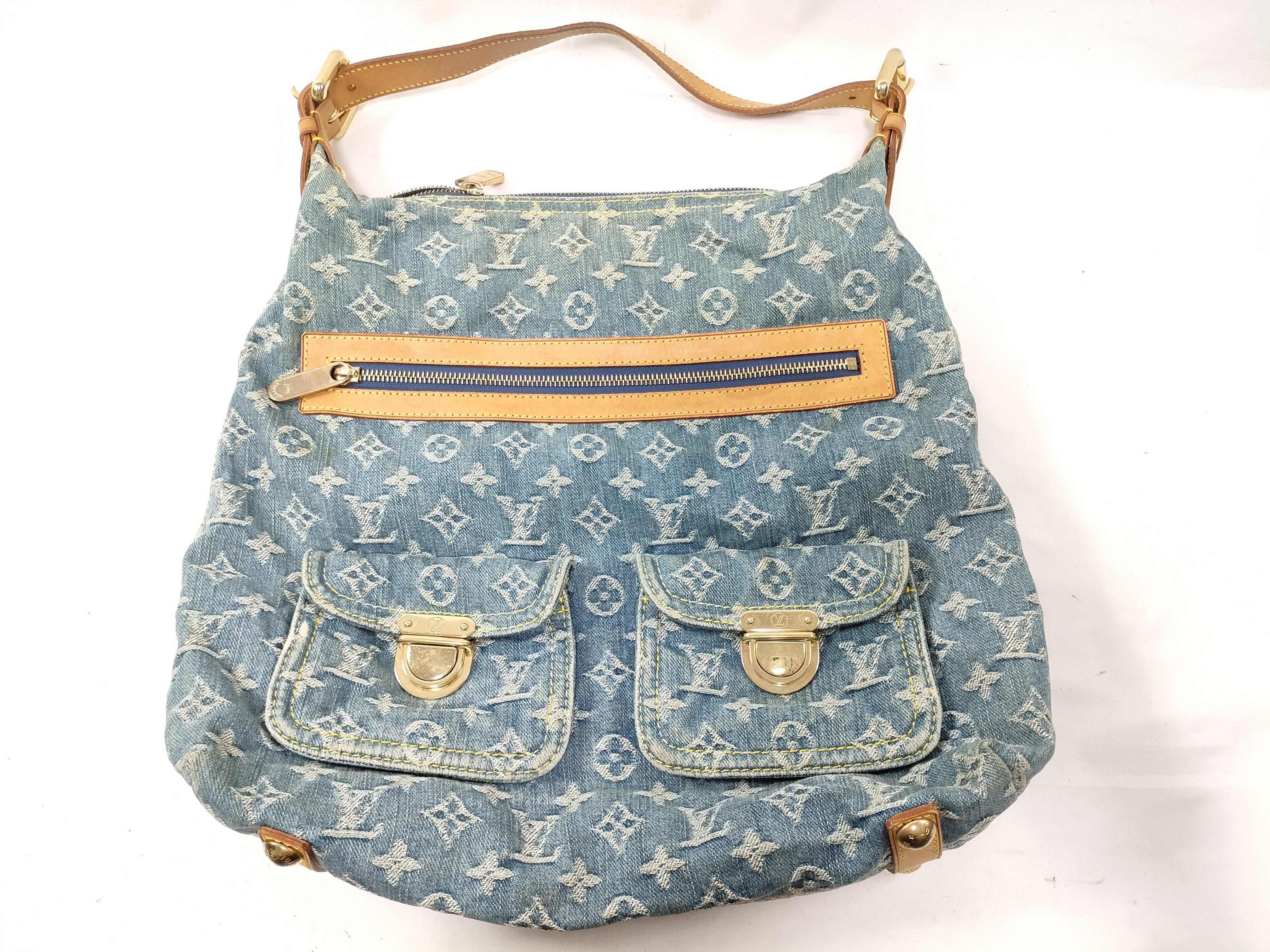 Monogram Denim Baggy Monogram Denim Shoulder Bag