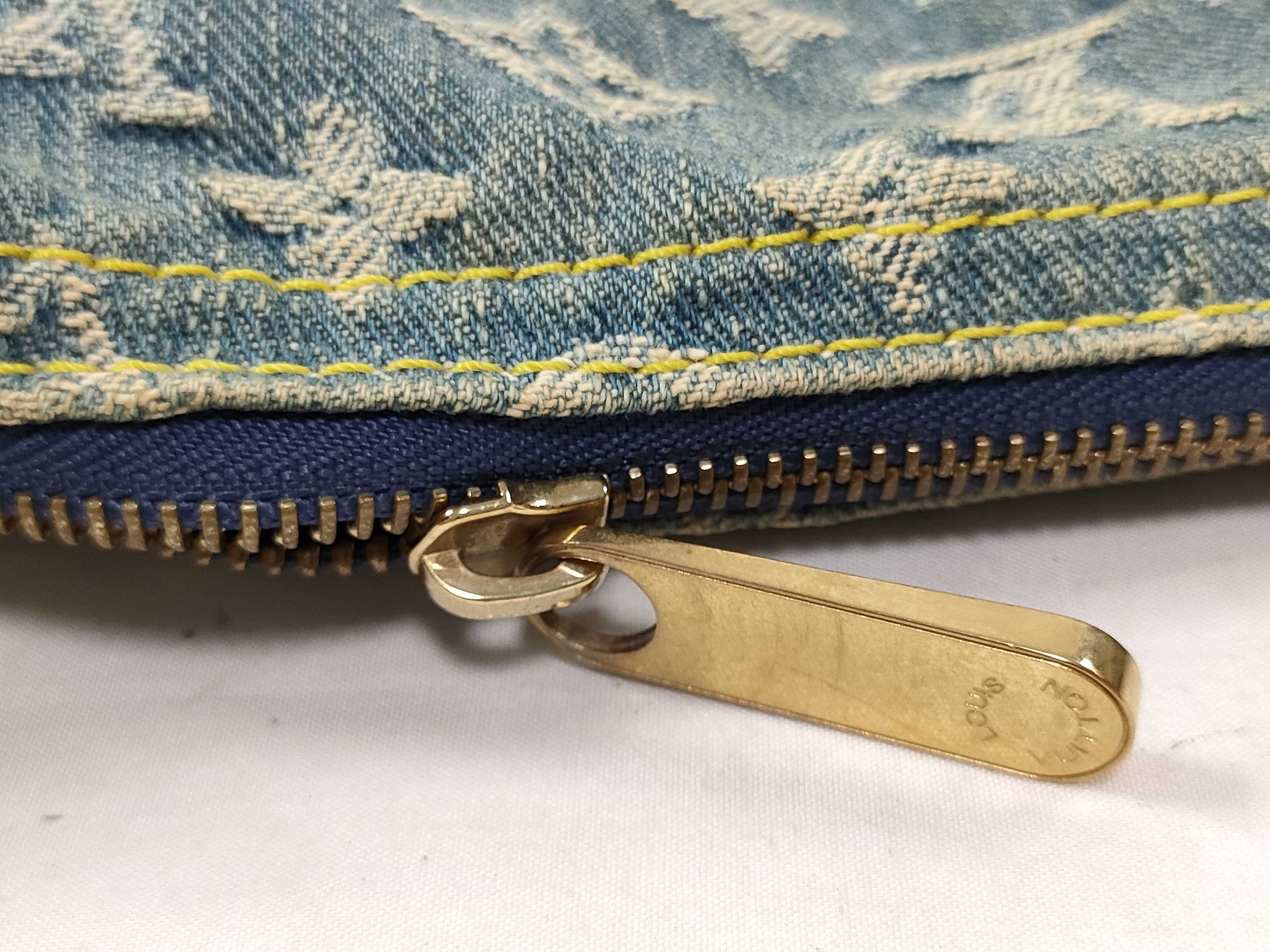 Monogram Denim Baggy Monogram Denim Shoulder Bag — view 8