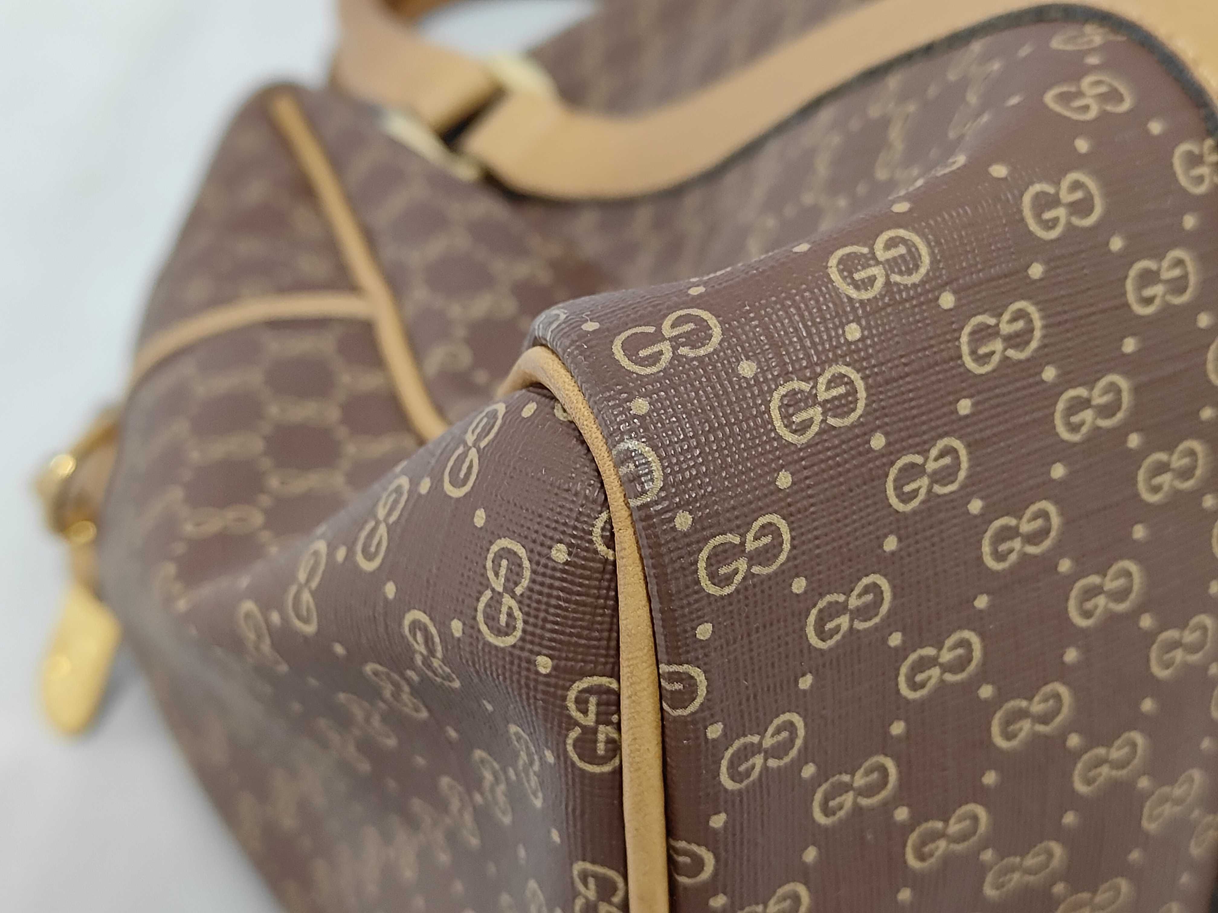 Old Gucci Micro GG PVC x Leather Handbag 87 002 4685 Handbag — view 4