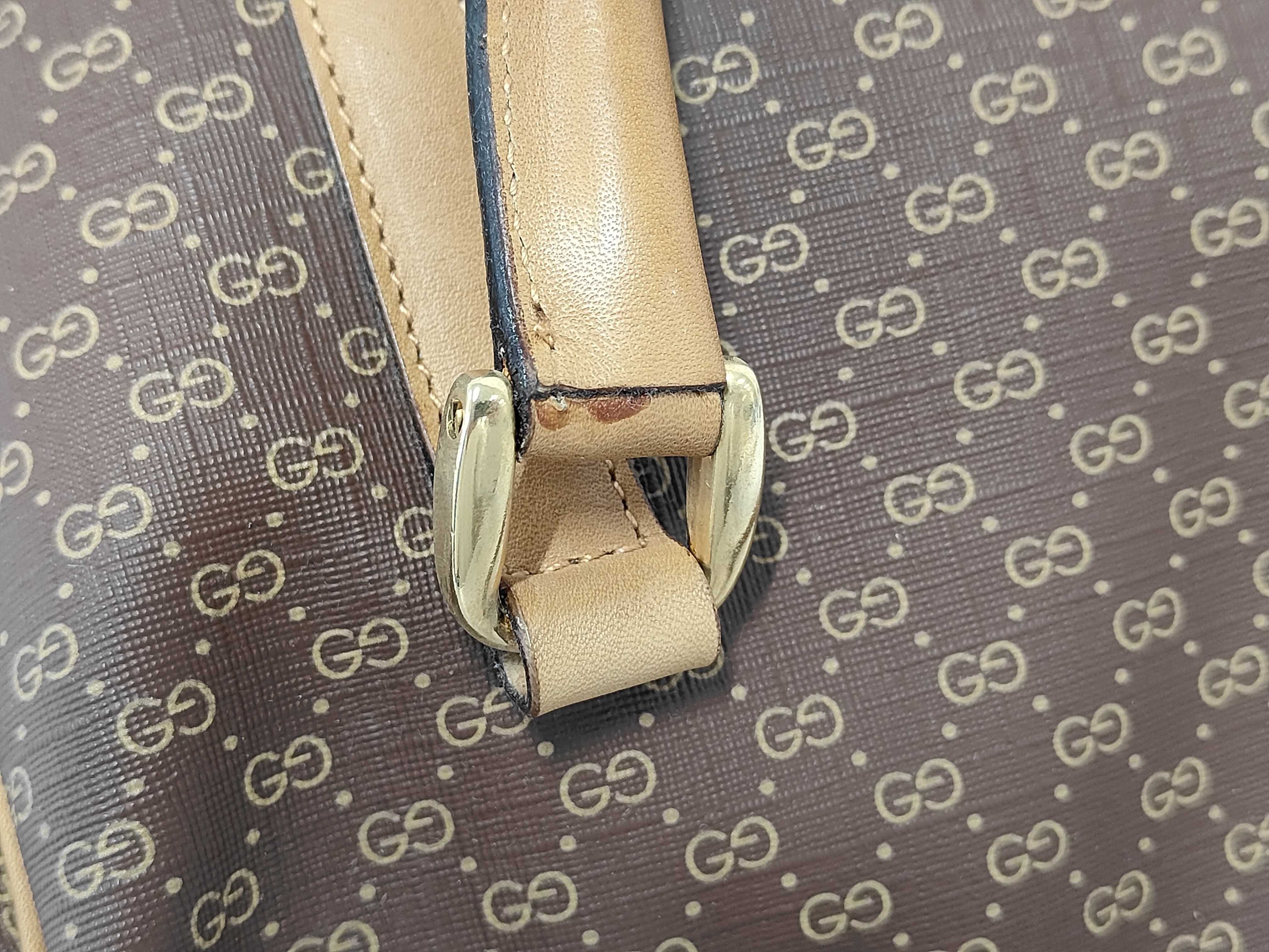 Old Gucci Micro GG PVC x Leather Handbag 87 002 4685 Handbag — view 7