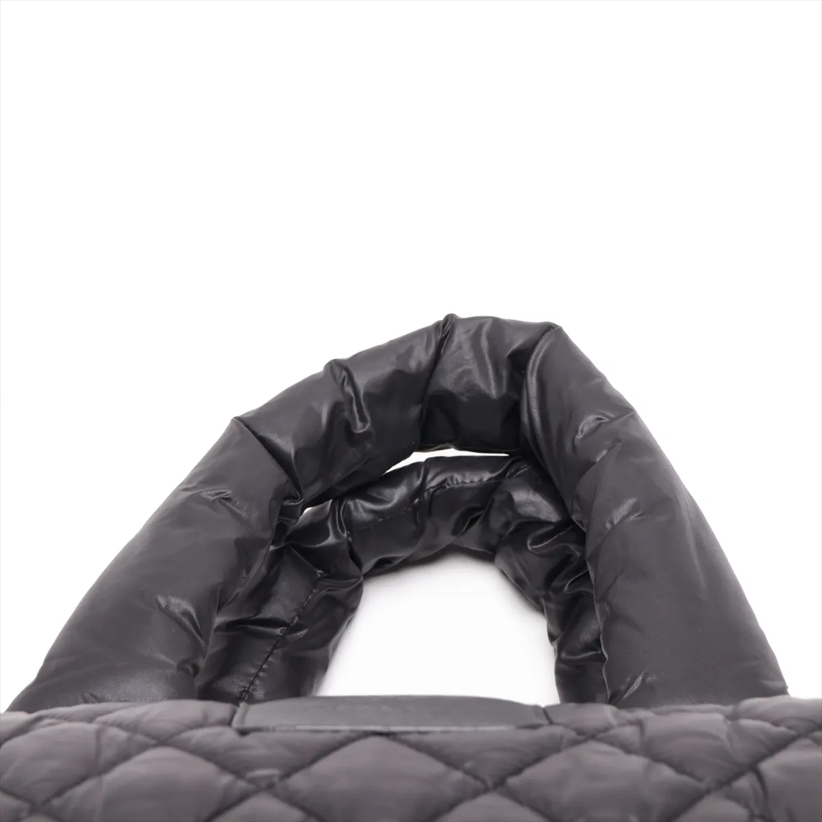 Coco Cocoon Nylon x Lambskin Handbag, Black, Silver Hardware, Item No. 13643578, Series No. 13 — view 6