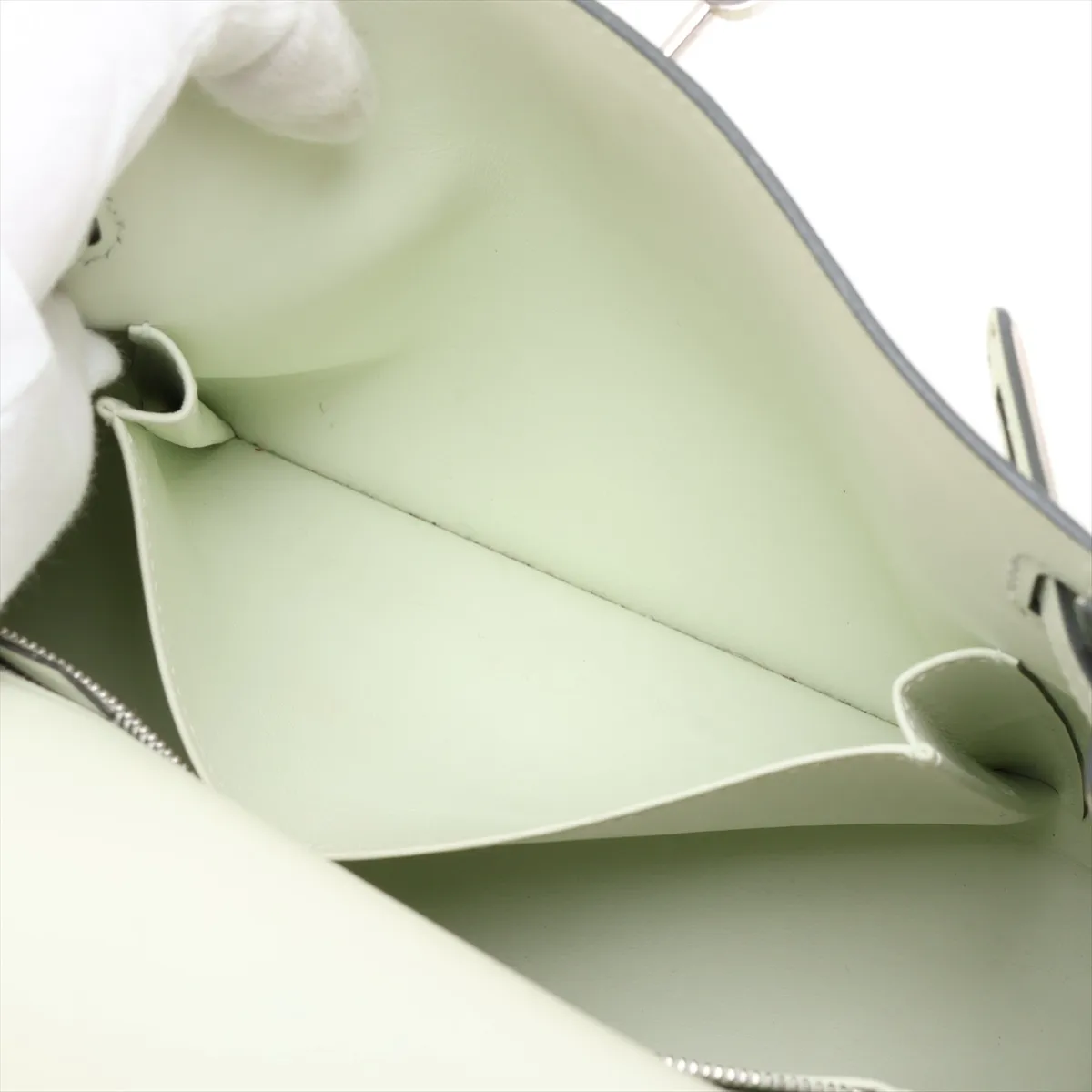 [Individually packaged] Hermes Kelly 25 Letournée Veau Swift Vert Fizz Silver Hardware B: 2023 — view 10