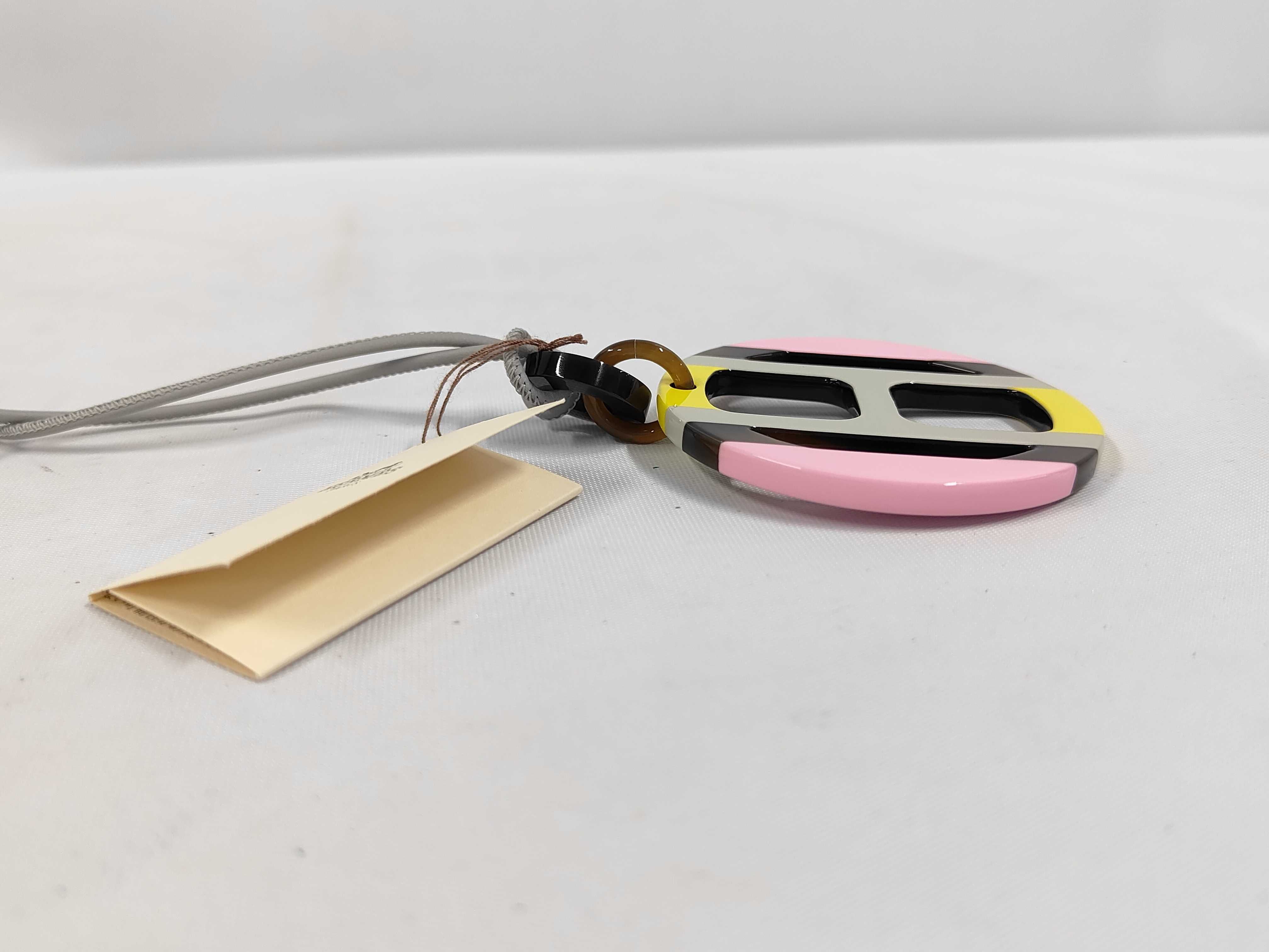 Pendant "H Equipe" Buffalo Horn Lacquer Necklace — view 3