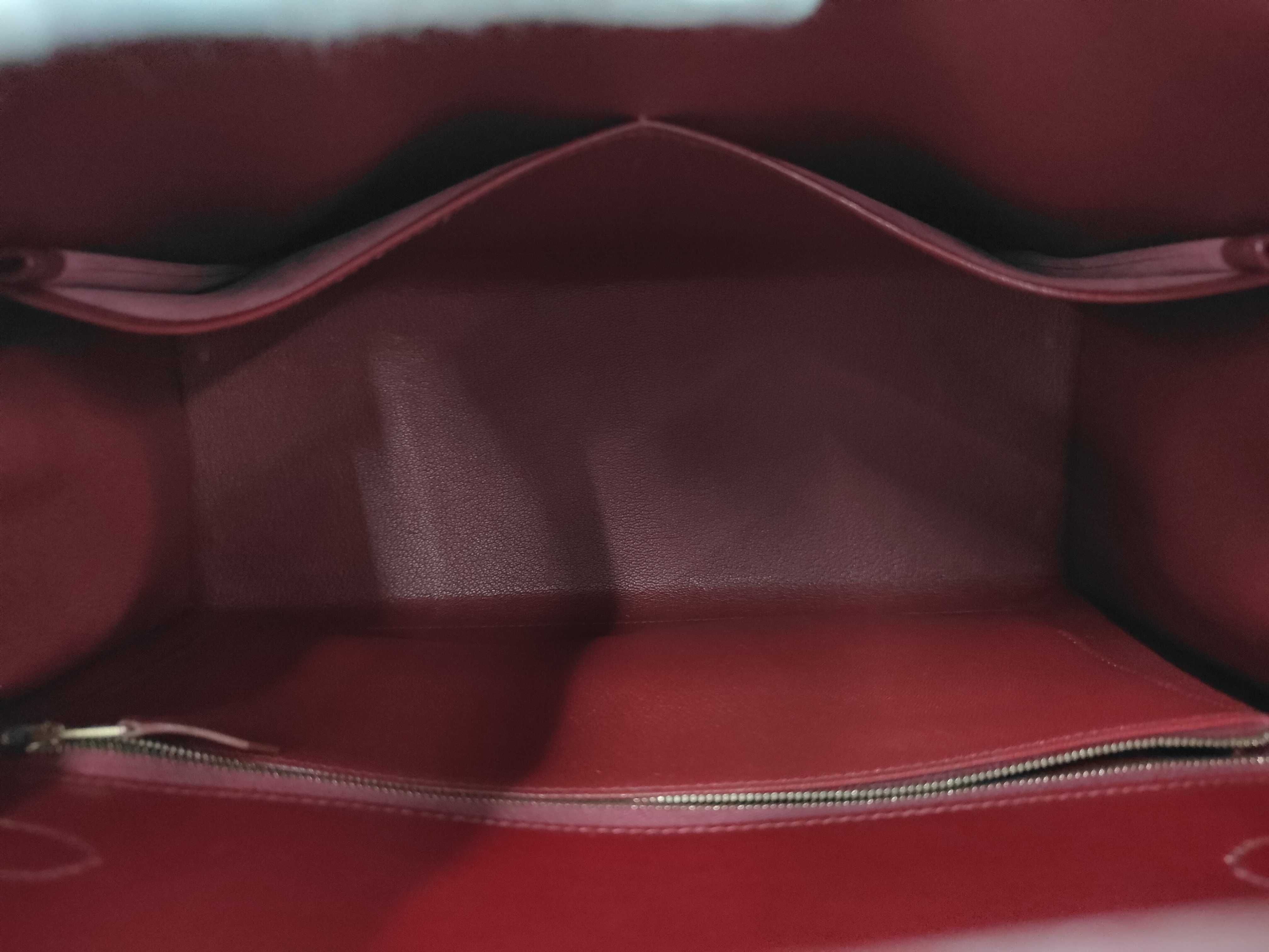 Kelly 32 Box Calf Tricolor Rouge H Brick Marron Foncé Gold Hardware Z Stamp Shoulder Bag — view 9