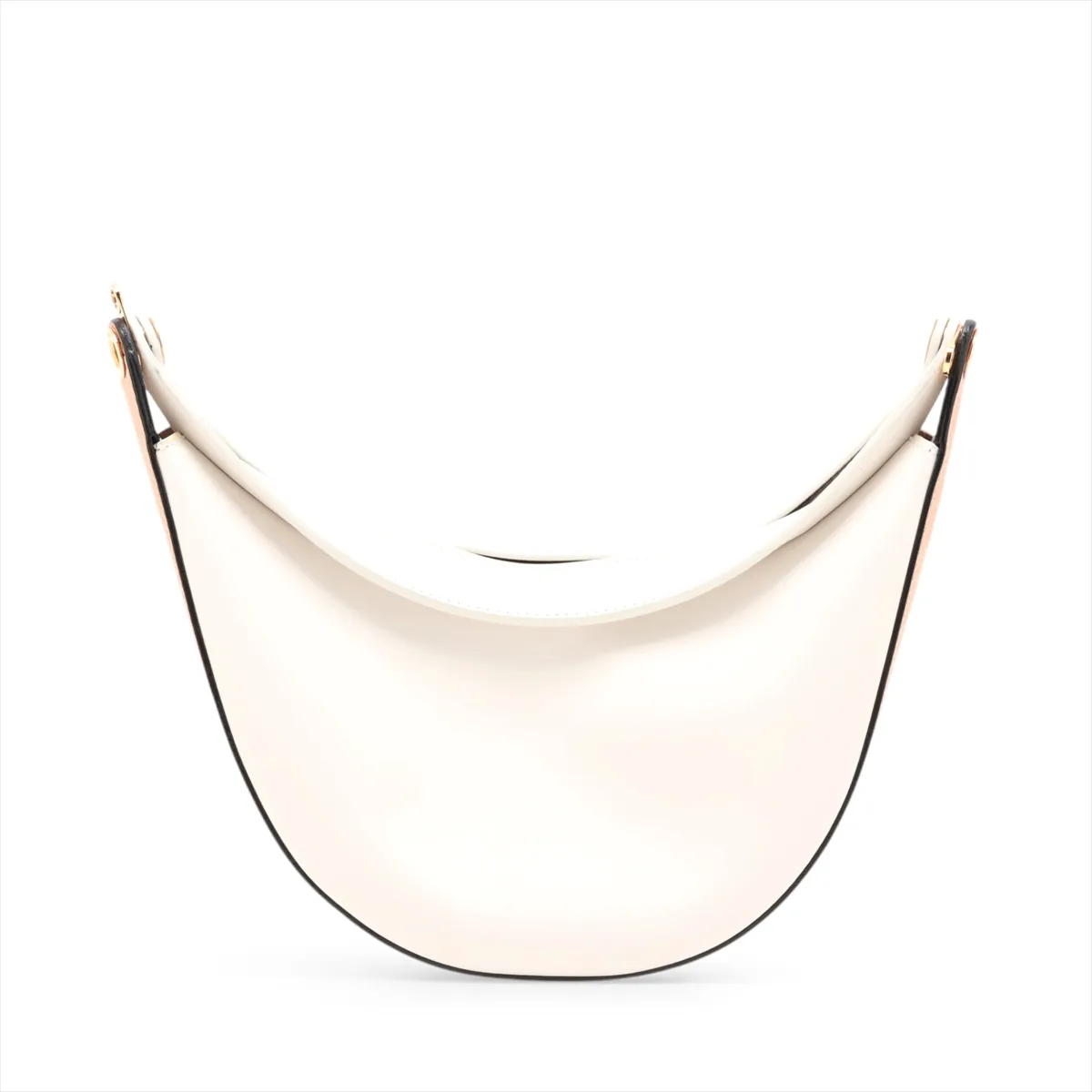 Luna Leather Shoulder Bag, White — view 2