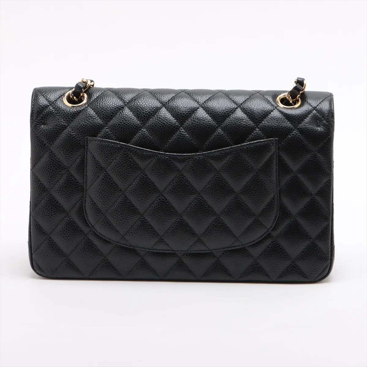 [Individually wrapped] Chanel Matelasse 25 caviar skin double flap double chain bag black gold hardware 26052533 26th series A01112 — view 2