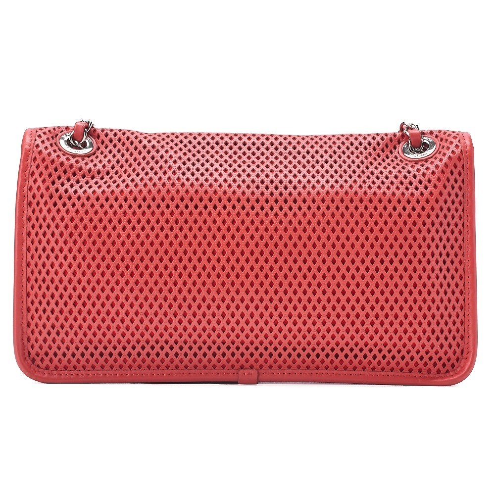 French Riviera Single Chain Shoulder Bag, Red, Silver Hardware, Series 17 — view 2