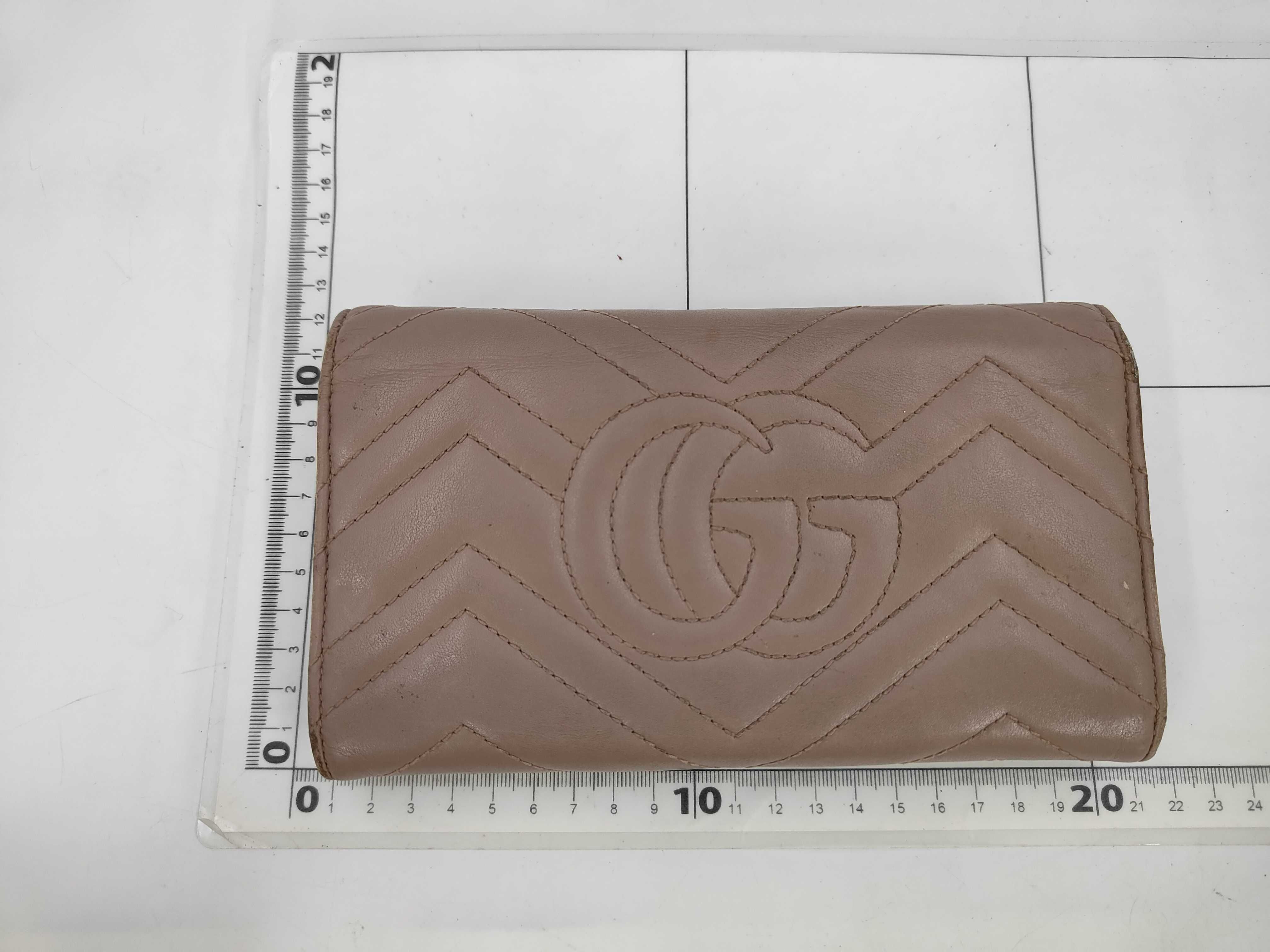 Quilted GG Marmont Leather Beige Long Wallet — view 2