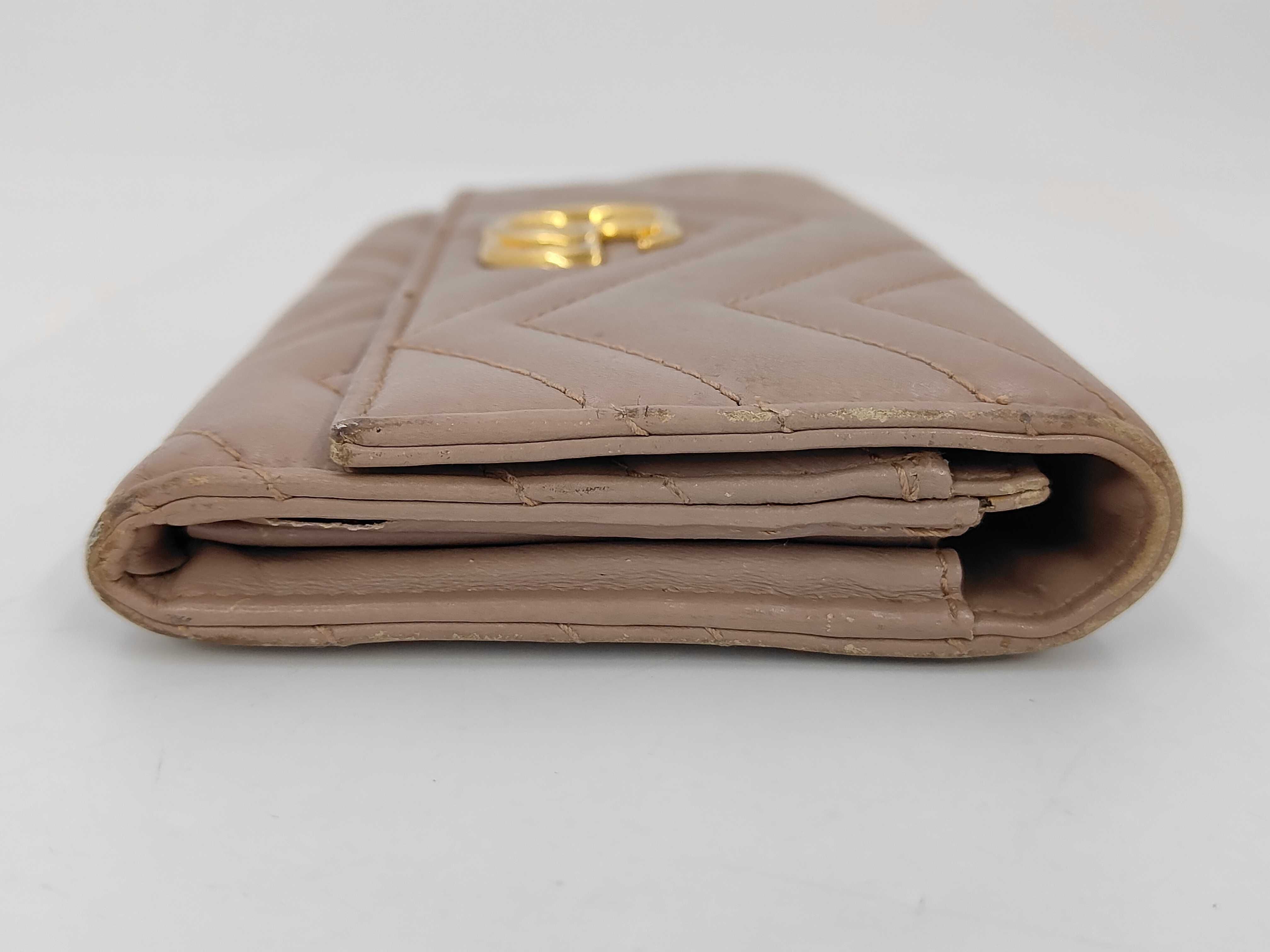 Quilted GG Marmont Leather Beige Long Wallet — view 4