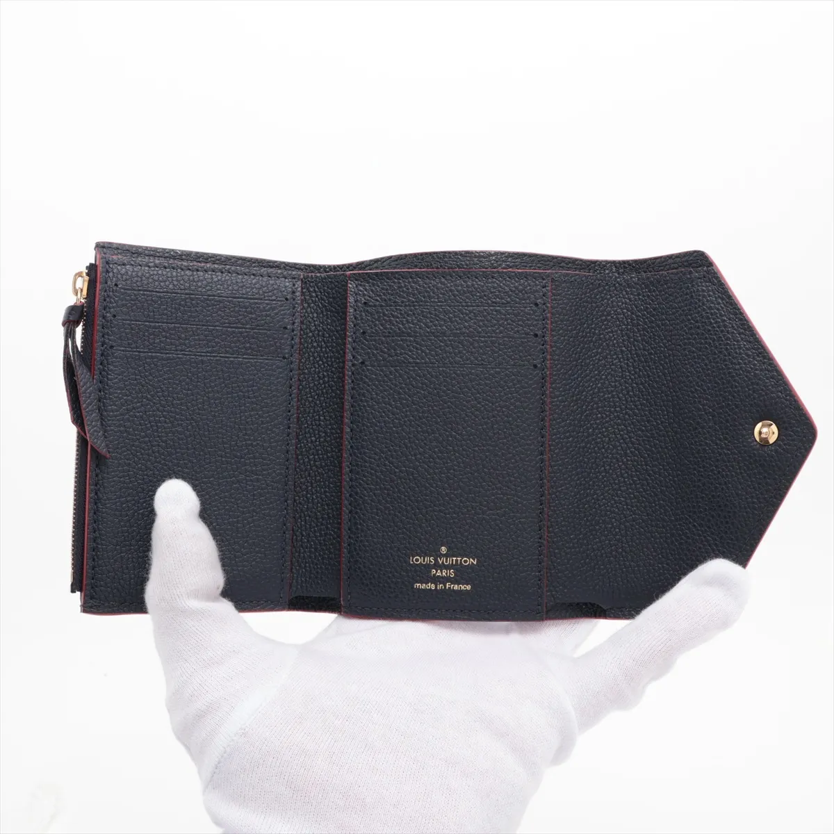 Empreinte Portefeuille Victorine M64577 SP1158 Marine Rouge Compact Wallet — view 4