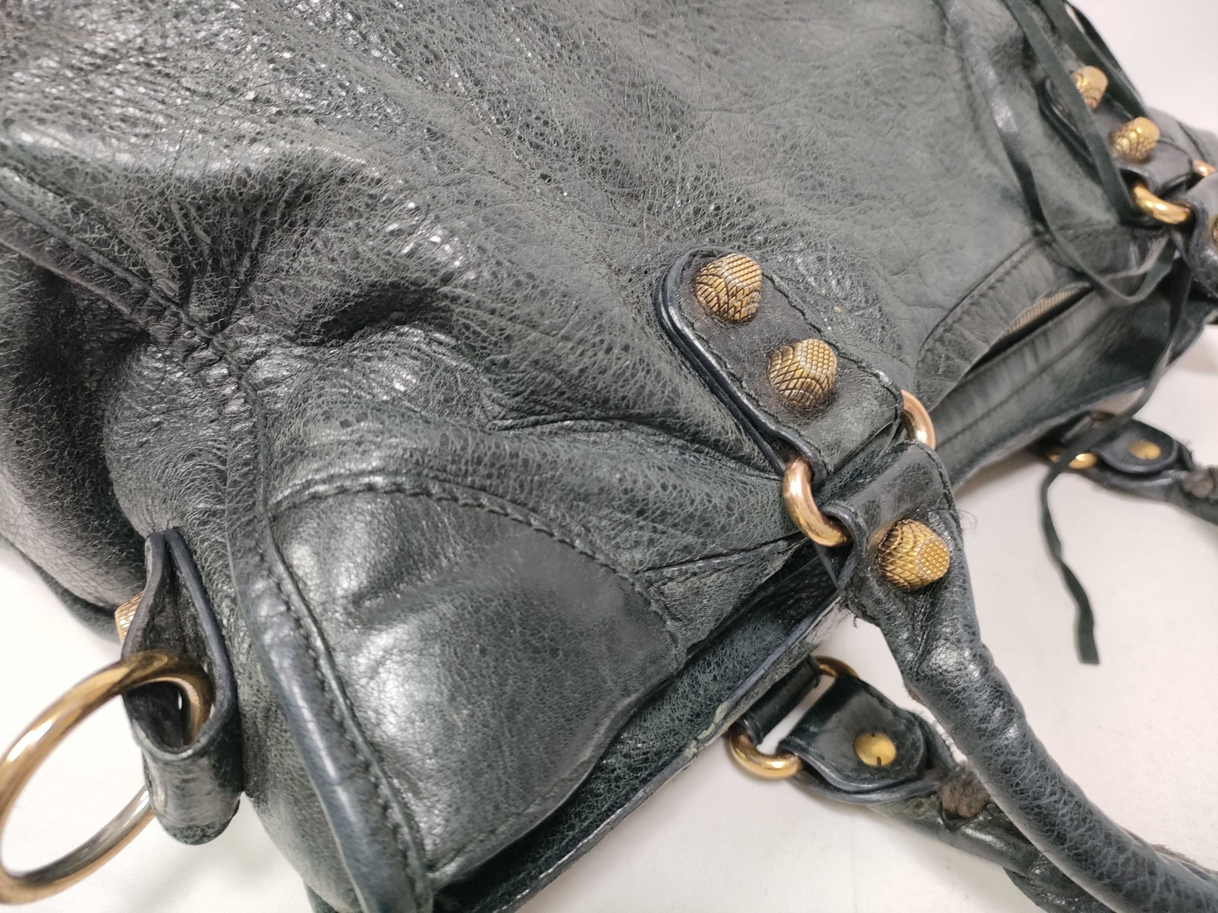 ID- Cow Skin THE GIANTCITY 2-Way Handbag Gray #281770 Handbag — view 11