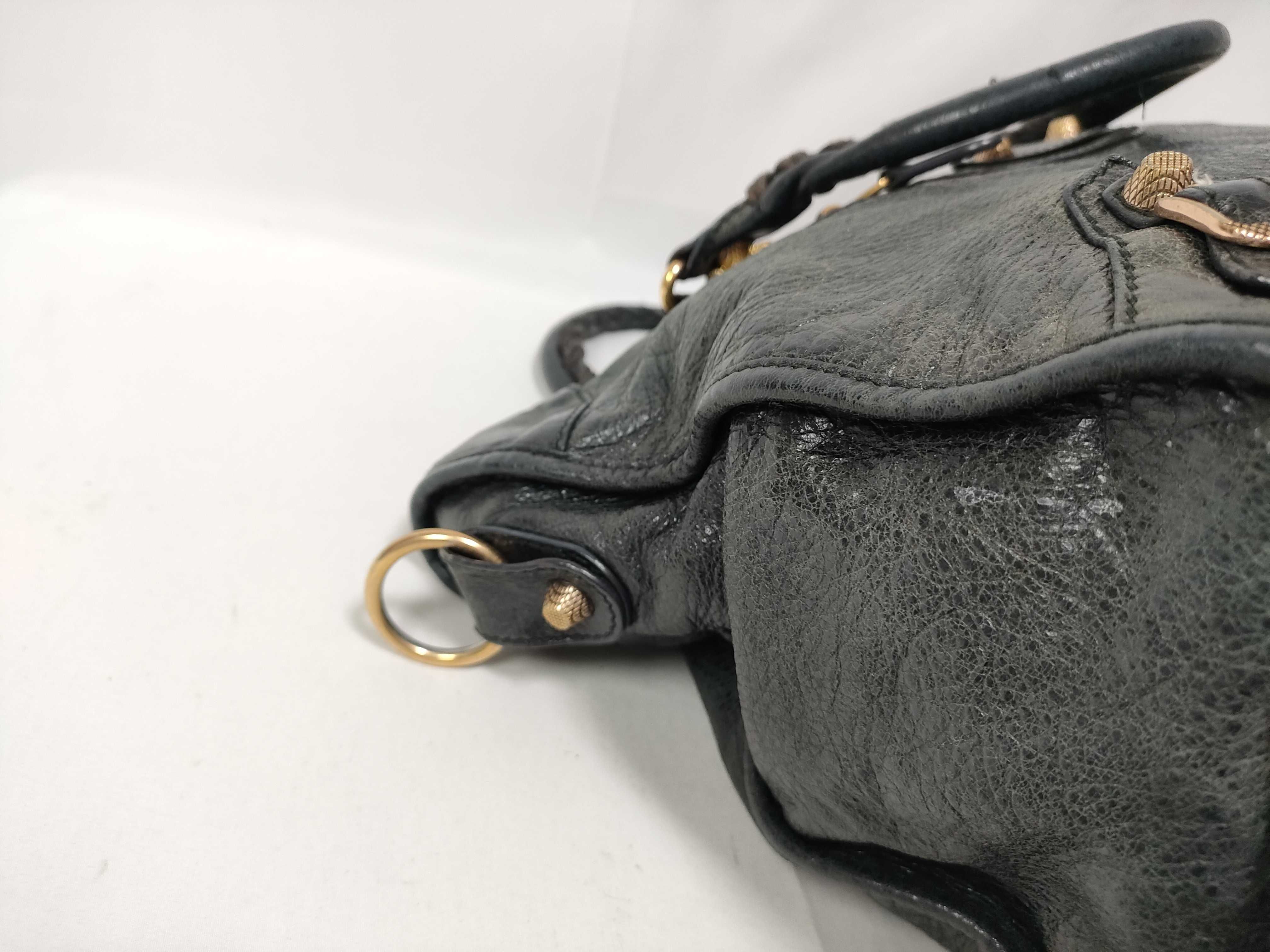 ID- Cow Skin THE GIANTCITY 2-Way Handbag Gray #281770 Handbag — view 7
