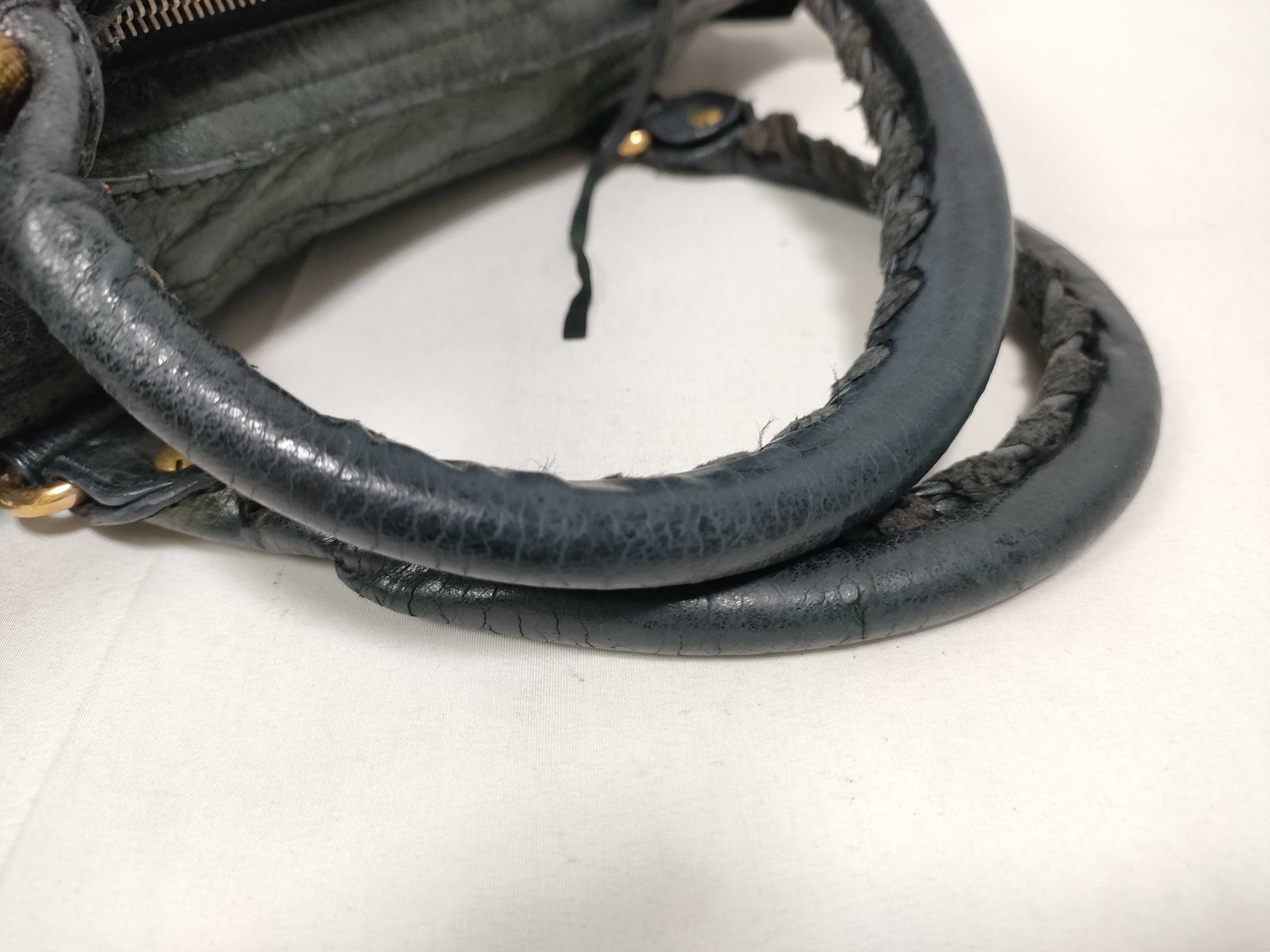 ID- Cow Skin THE GIANTCITY 2-Way Handbag Gray #281770 Handbag — view 9