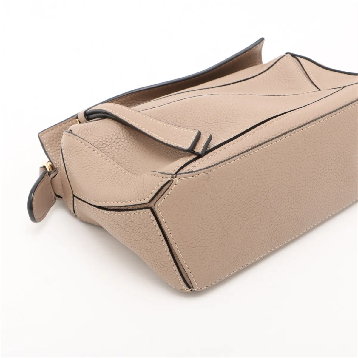 Mini Puzzle Bag Leather 2WAY Handbag Beige — view 4