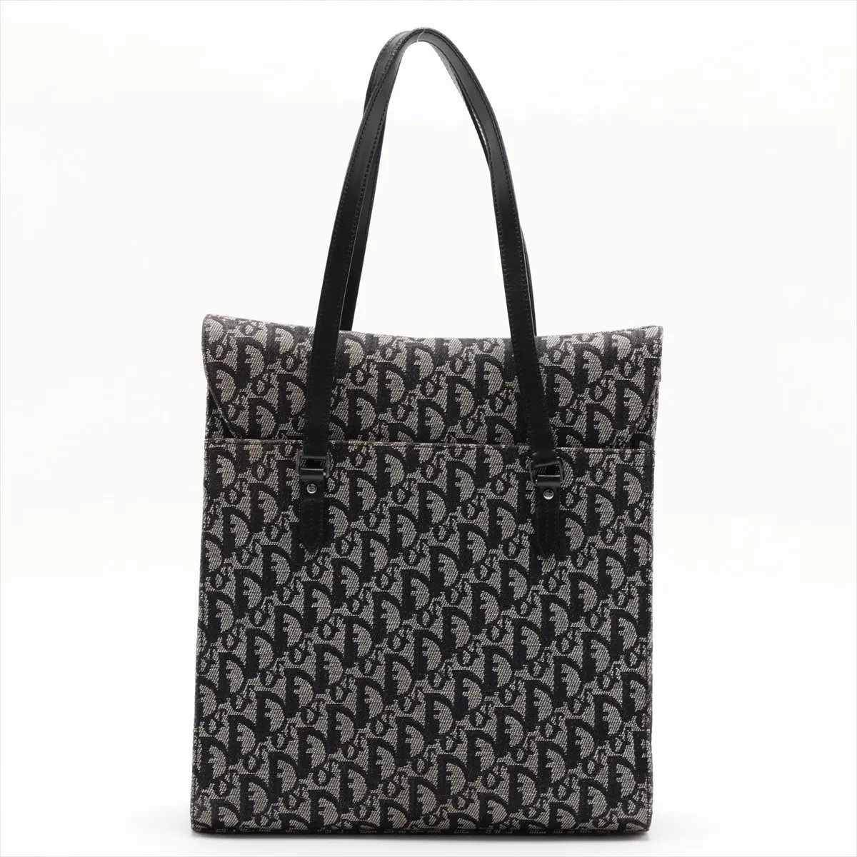 Trotter Canvas x Leather Shoulder Bag, Black — view 2