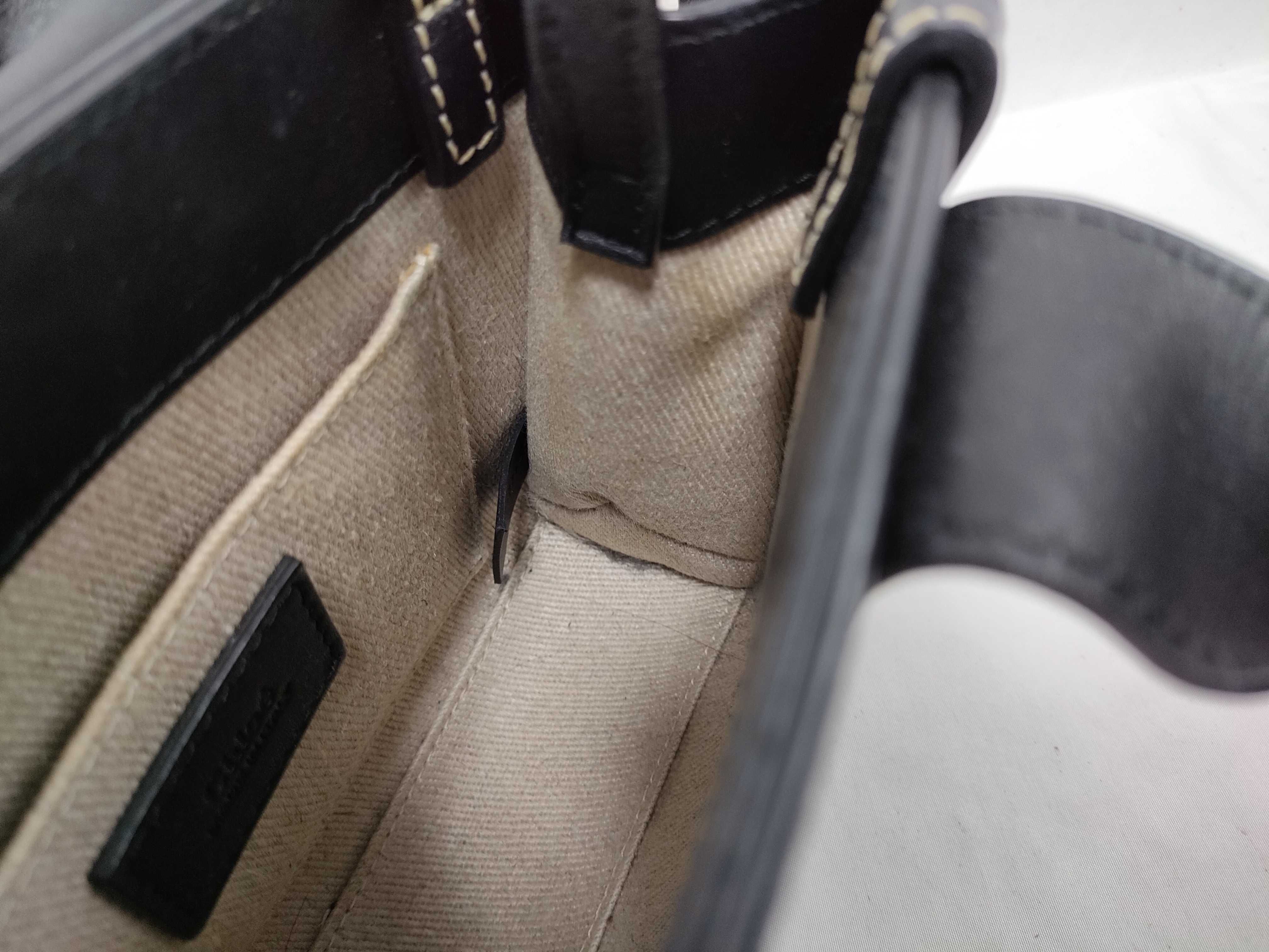Woody Mini Leather 2-Way Handbag, Black — view 11