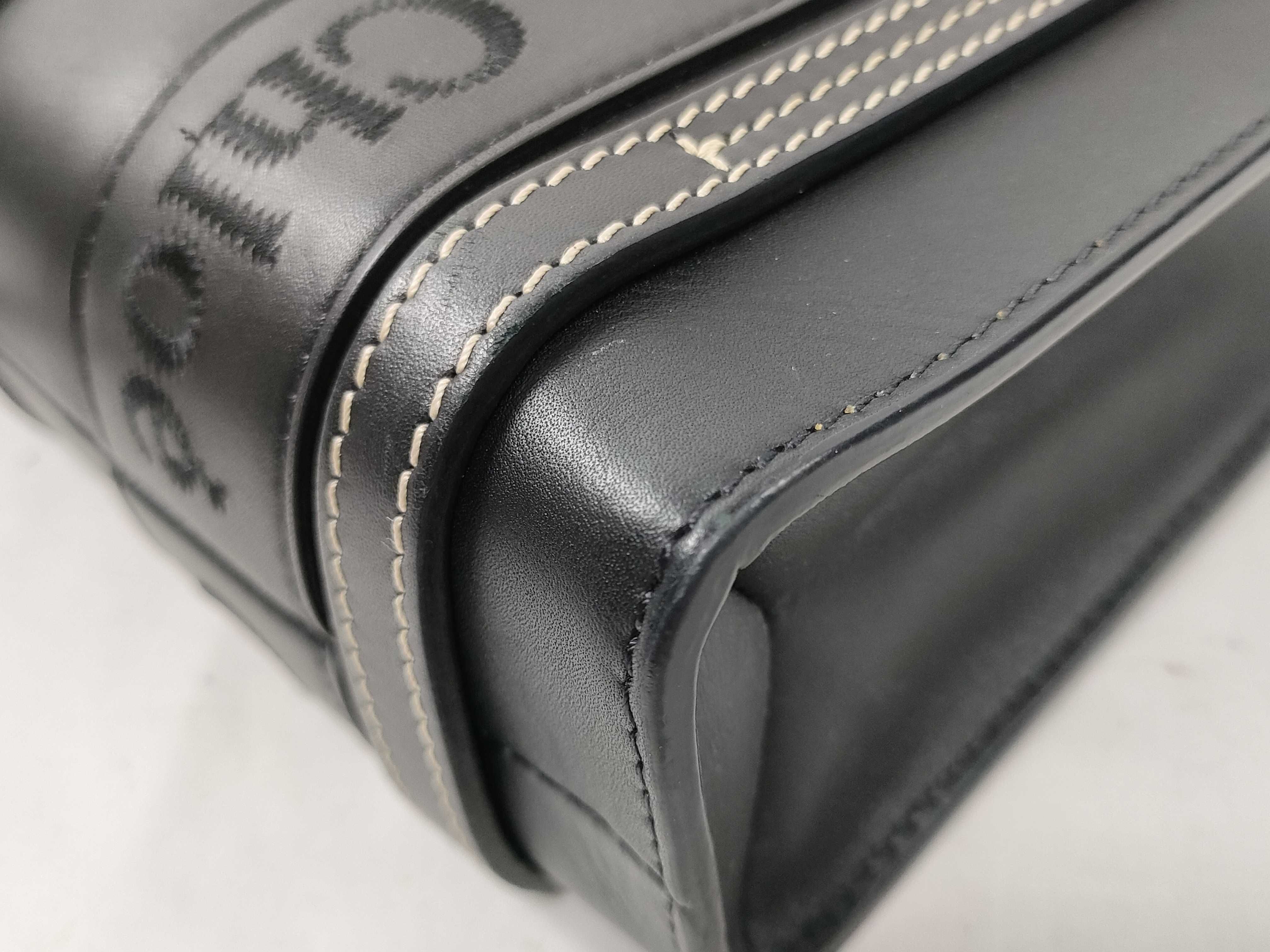 Woody Mini Leather 2-Way Handbag, Black — view 8