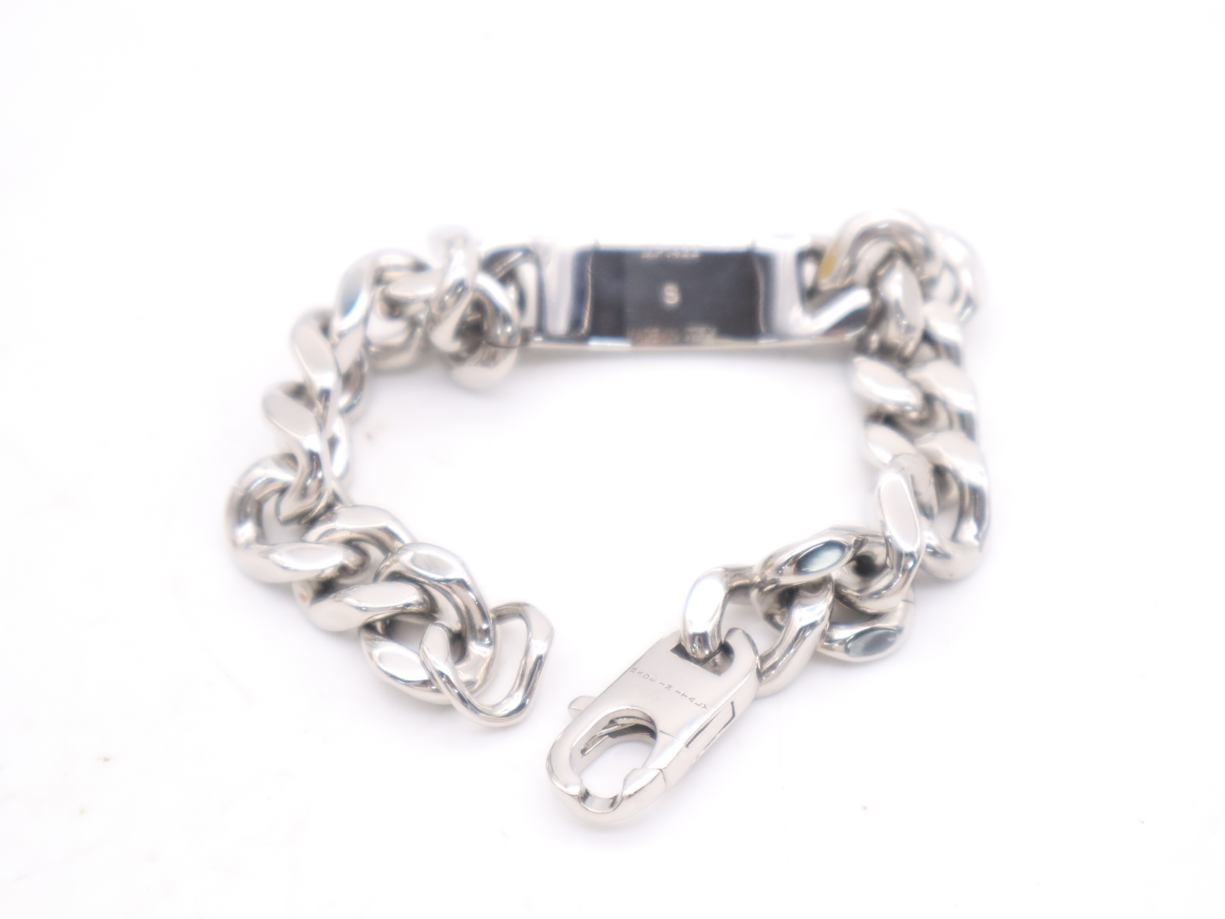 7AJ543 Metal Logo Plate Chain S Bracelet B08 (with box) Bracelet/Bangle — view 2