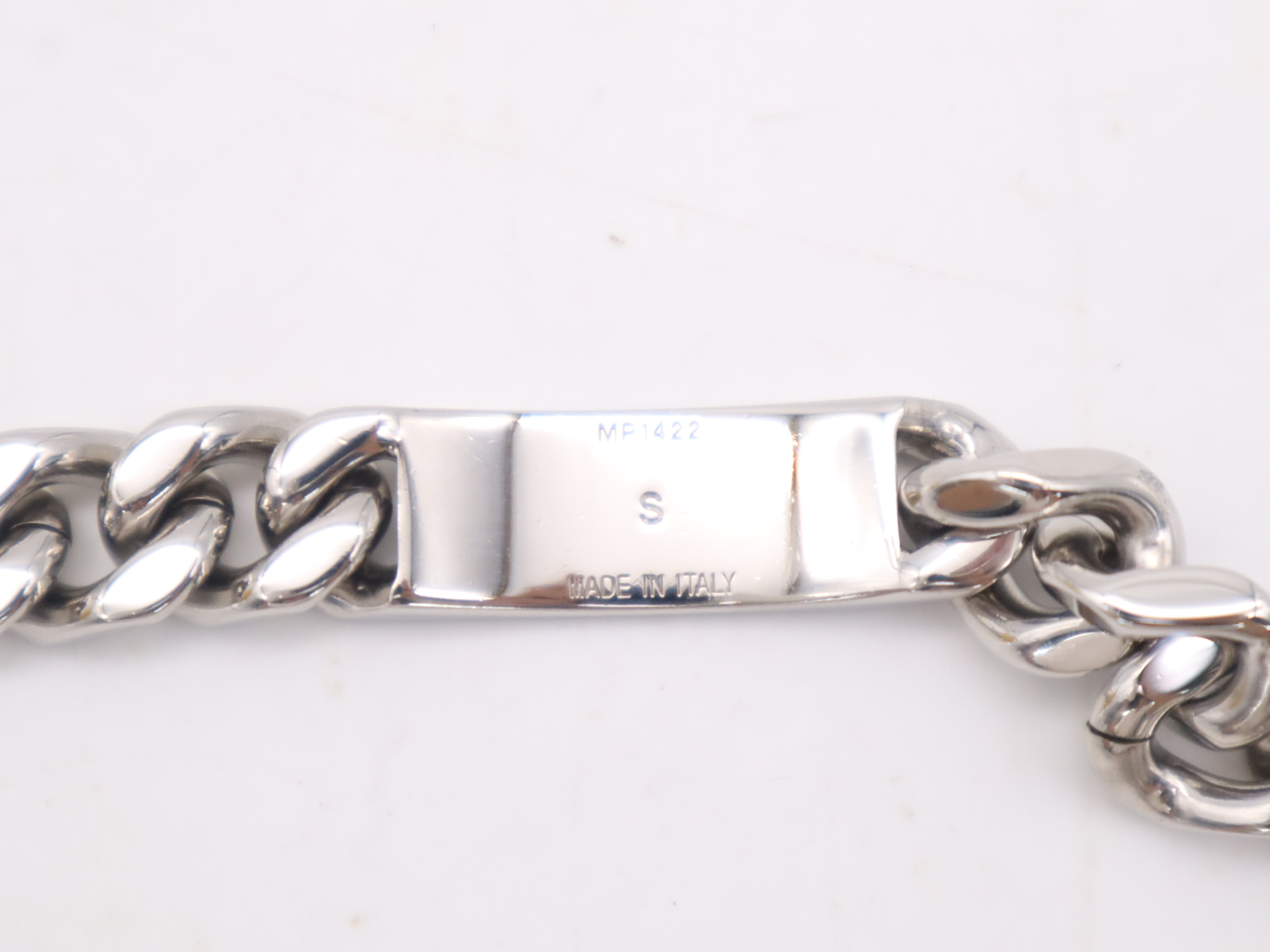 7AJ543 Metal Logo Plate Chain S Bracelet B08 (with box) Bracelet/Bangle — view 6