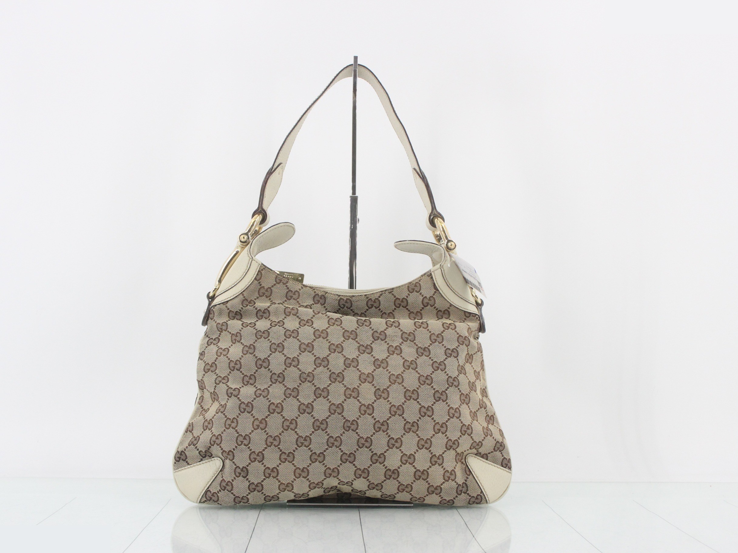Shoulder bag beige white