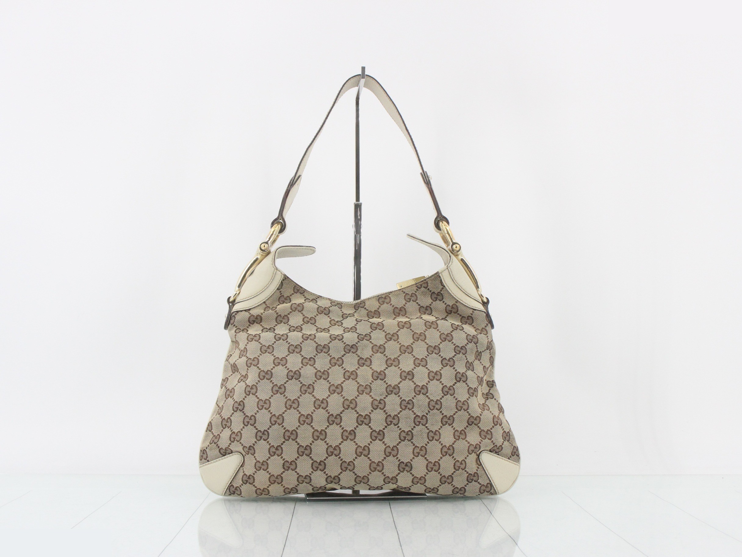 Shoulder bag beige white — view 2