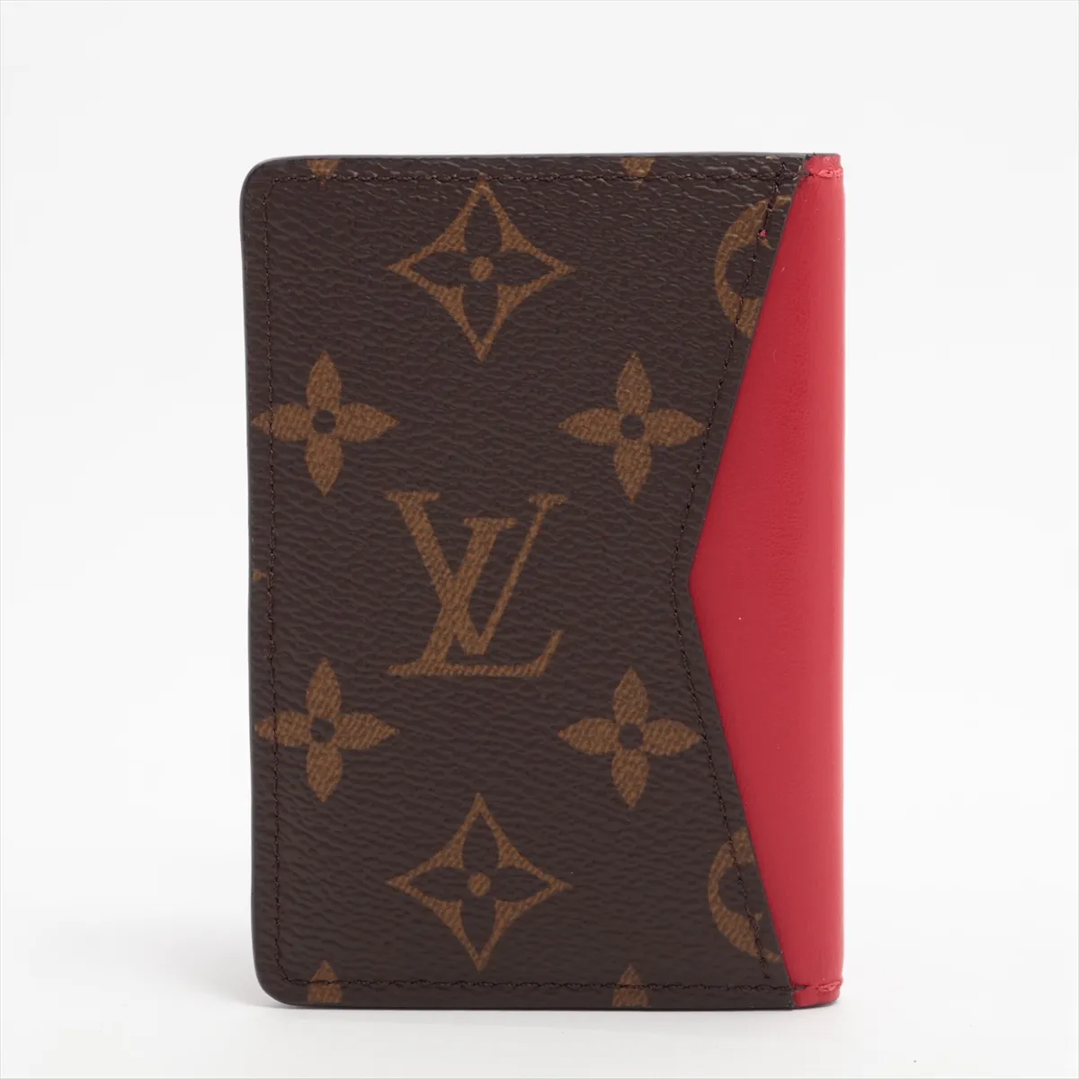Monogram Macassar Organizer de Poche, Model No. Sari Red, Card Case M12830 — view 2