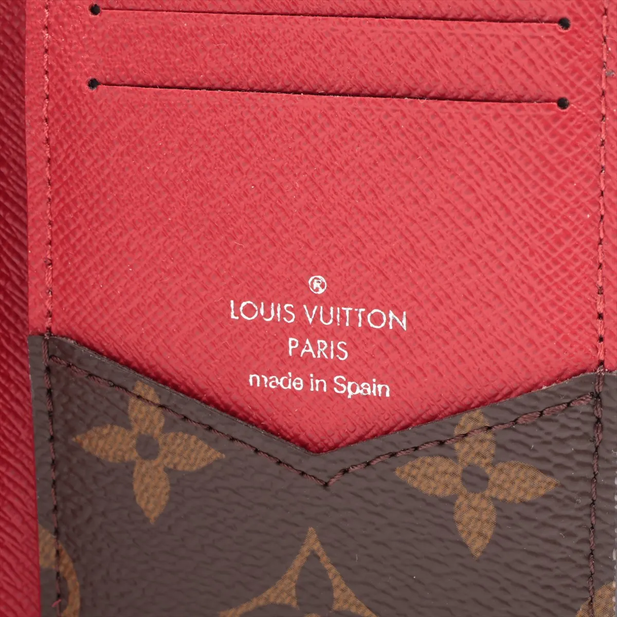 Monogram Macassar Organizer de Poche, Model No. Sari Red, Card Case M12830 — view 5