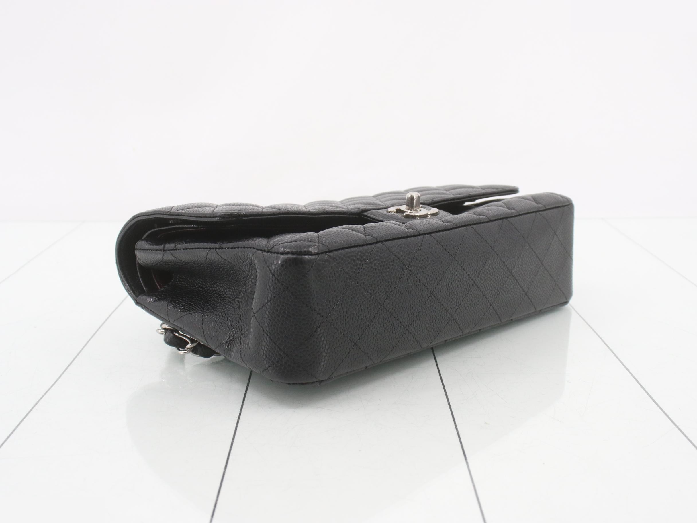 Caviar Double Flap 25 Chain Shoulder Bag Seal — view 5