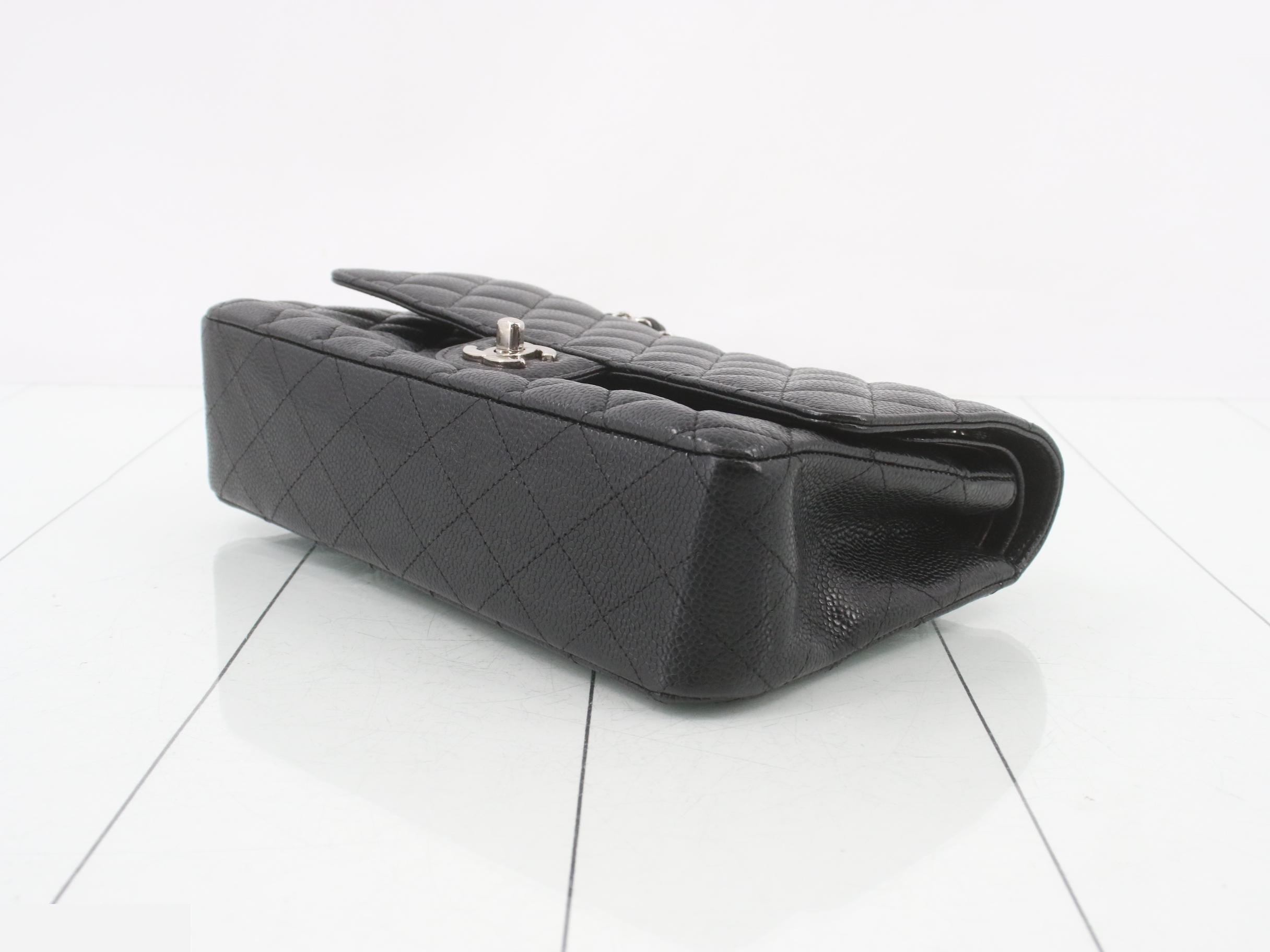 Caviar Double Flap 25 Chain Shoulder Bag Seal — view 6