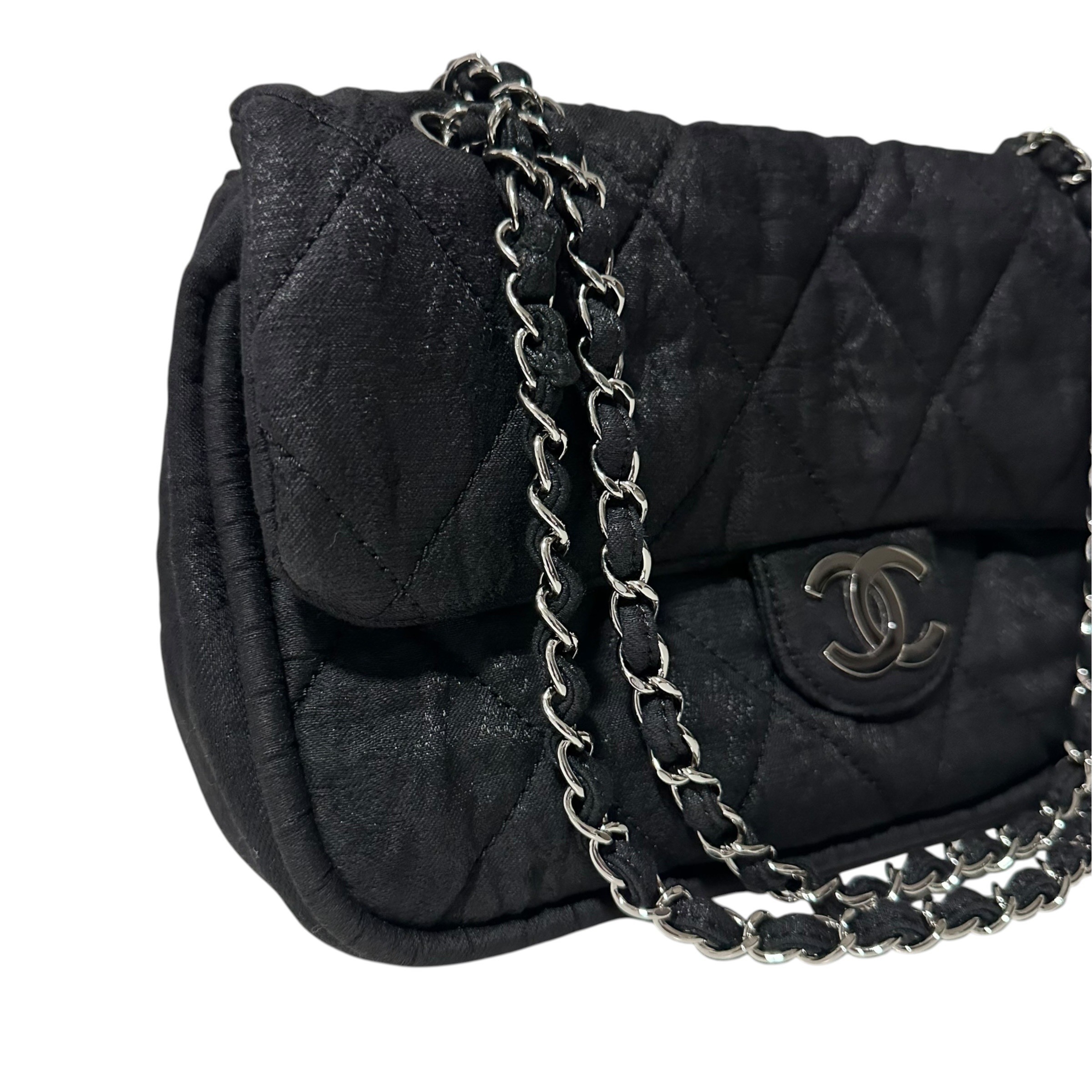 Matelassé coated canvas, Coco Mark, double chain — view 2